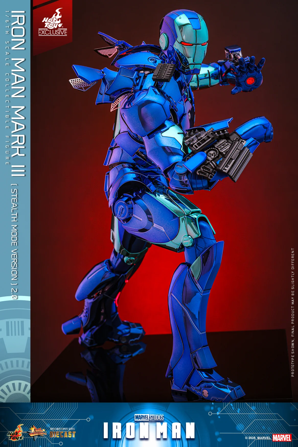 MMS814D71 - Iron Man - 1/6th scale Iron Man Mark III (Stealth Mode Version) 2.0 Collectible Figure [Hot Toys Exclusive] - Image 10