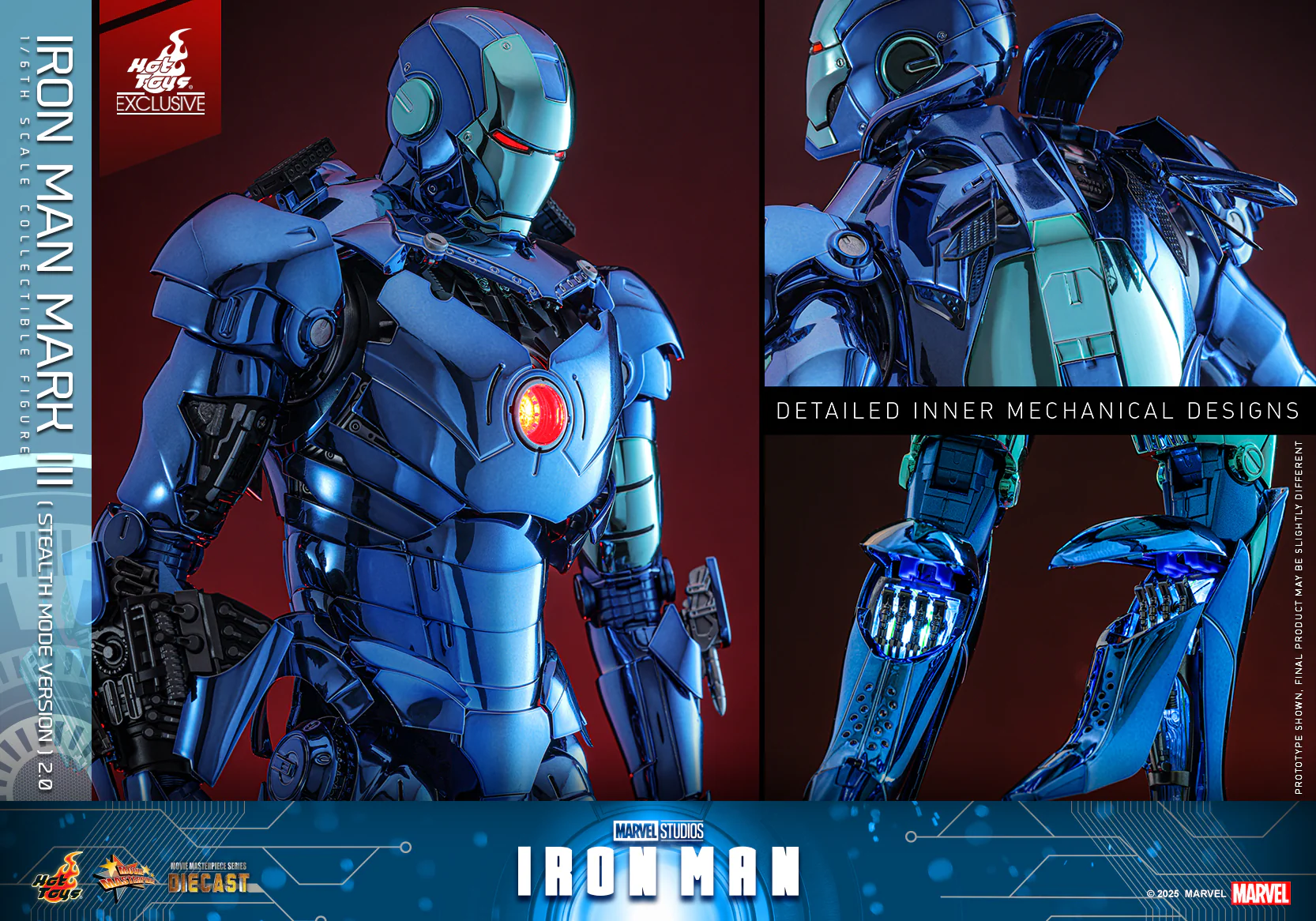 MMS814D71 - Iron Man - 1/6th scale Iron Man Mark III (Stealth Mode Version) 2.0 Collectible Figure [Hot Toys Exclusive] - Image 17