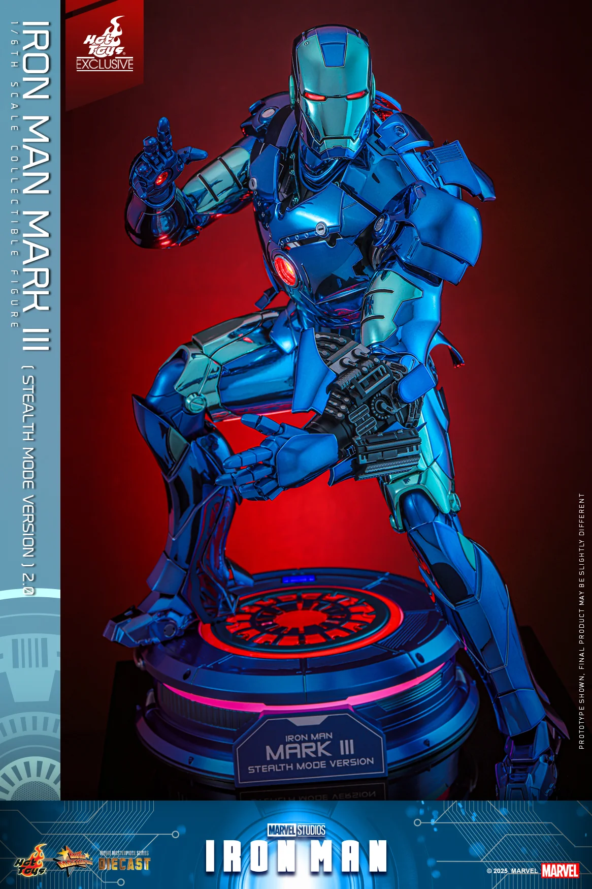 MMS814D71 - Iron Man - 1/6th scale Iron Man Mark III (Stealth Mode Version) 2.0 Collectible Figure [Hot Toys Exclusive] - Image 3
