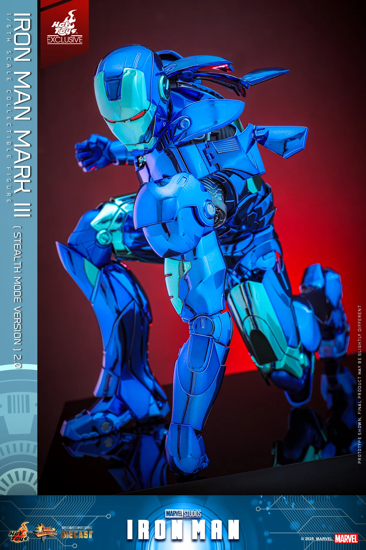 MMS814D71 - Iron Man - 1/6th scale Iron Man Mark III (Stealth Mode Version) 2.0 Collectible Figure [Hot Toys Exclusive] - Image 8