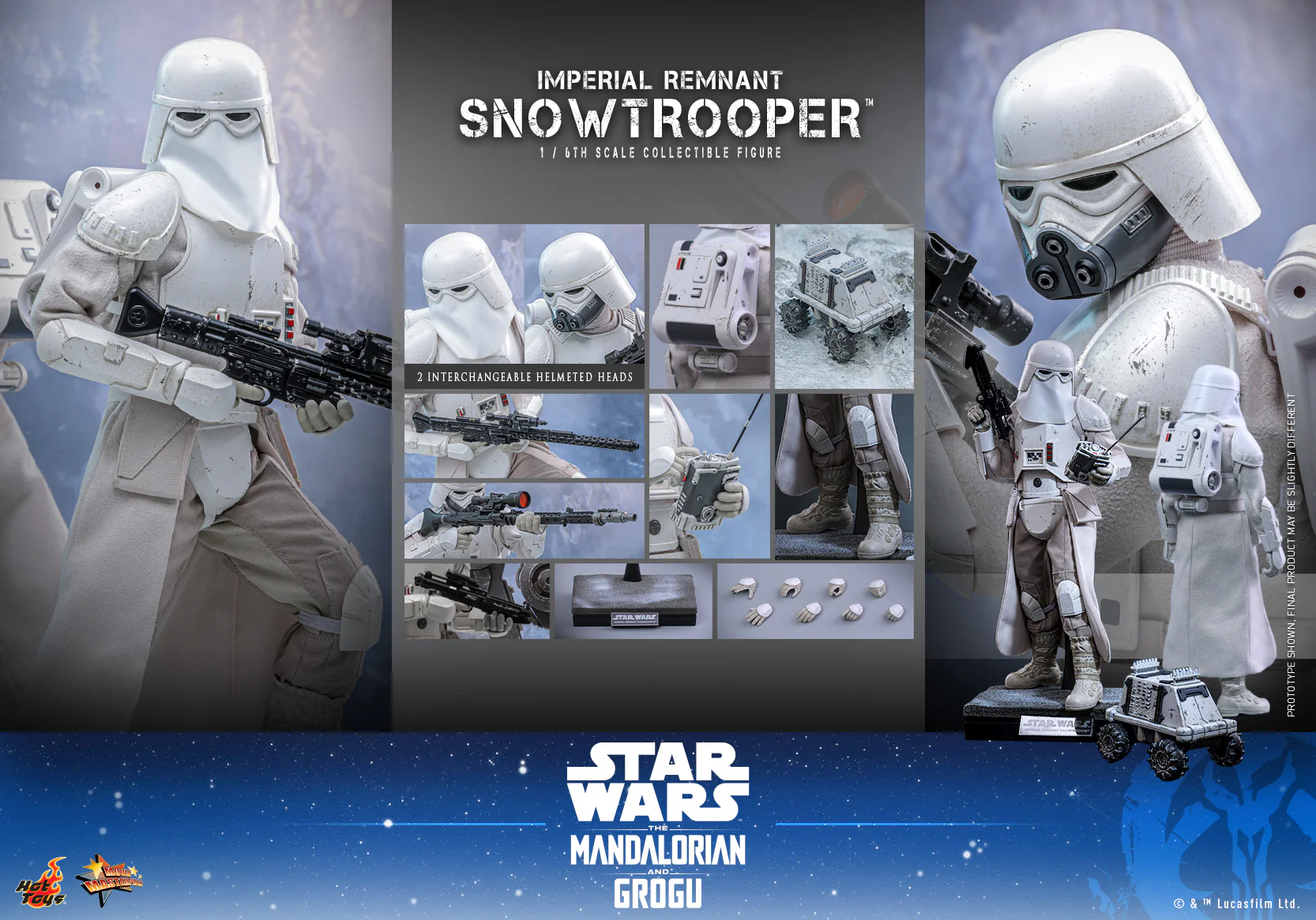 MMS838 - The Mandalorian and Grogu - 1/6th scale Remnant Snowtrooper Collectible Figure - Image 2