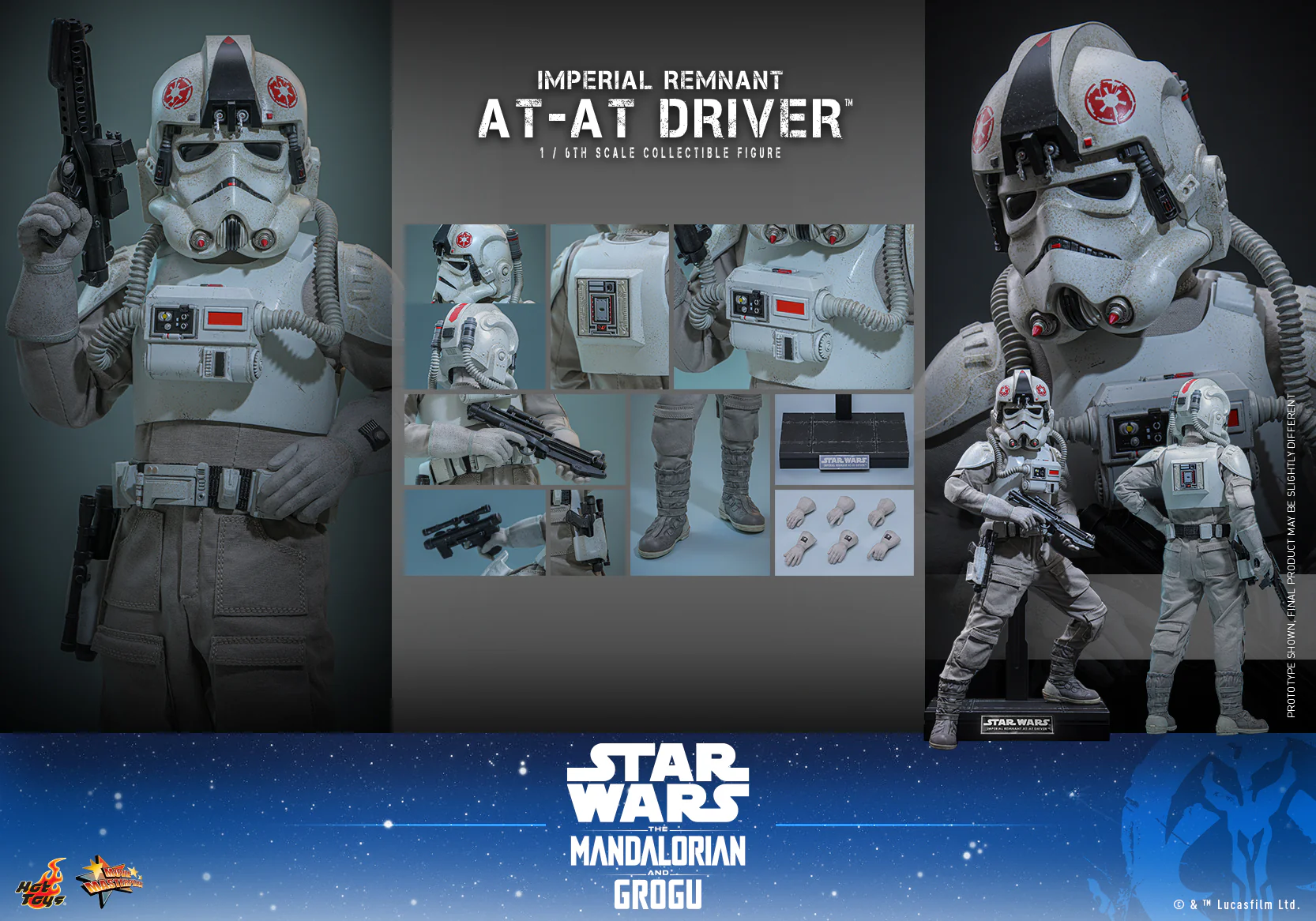 MMS845 - Star Wars: The Mandalorian & Grogu™ - 1/6th scale Imperial Remnant AT-AT Driver™ Collectible Figure - Image 2