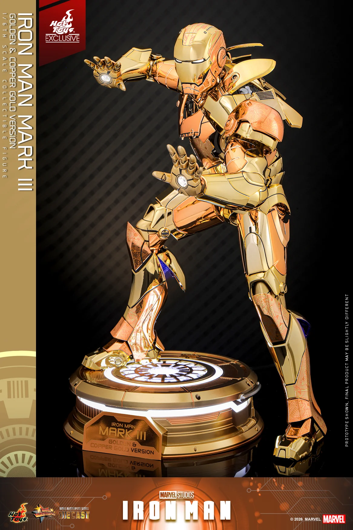 MMS848D78 – Iron Man - 1/6th scale Iron Man Mark III (Golden & Copper Gold Version) Collectible Figure [Hot Toys Exclusive] - Image 5