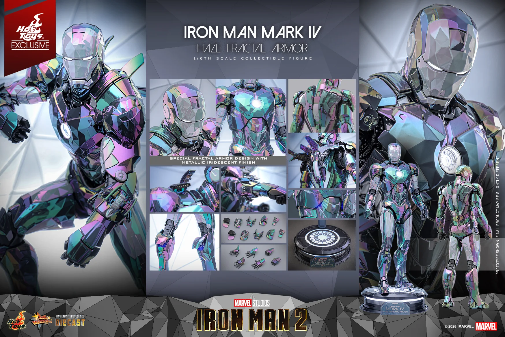 MMS855D79 - Iron Man 2 - 1/6th scale Iron Man Mark IV (Haze Fractal Armor) Collectible Figure [Hot Toys Exclusive] - Image 2