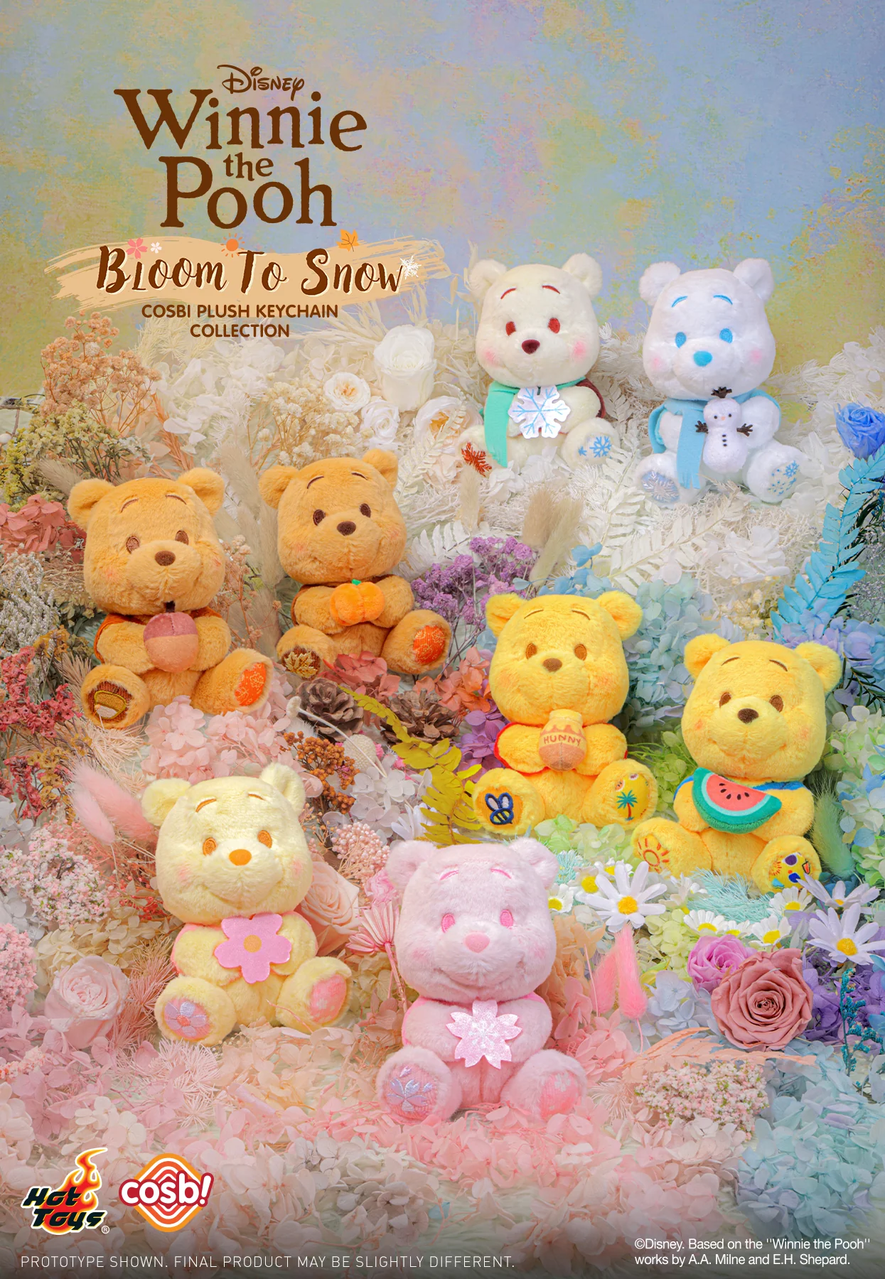 PPLU076N – Winnie the Pooh – Winnie the Pooh Bloom to Snow Cosbi Plush Keychain Collection