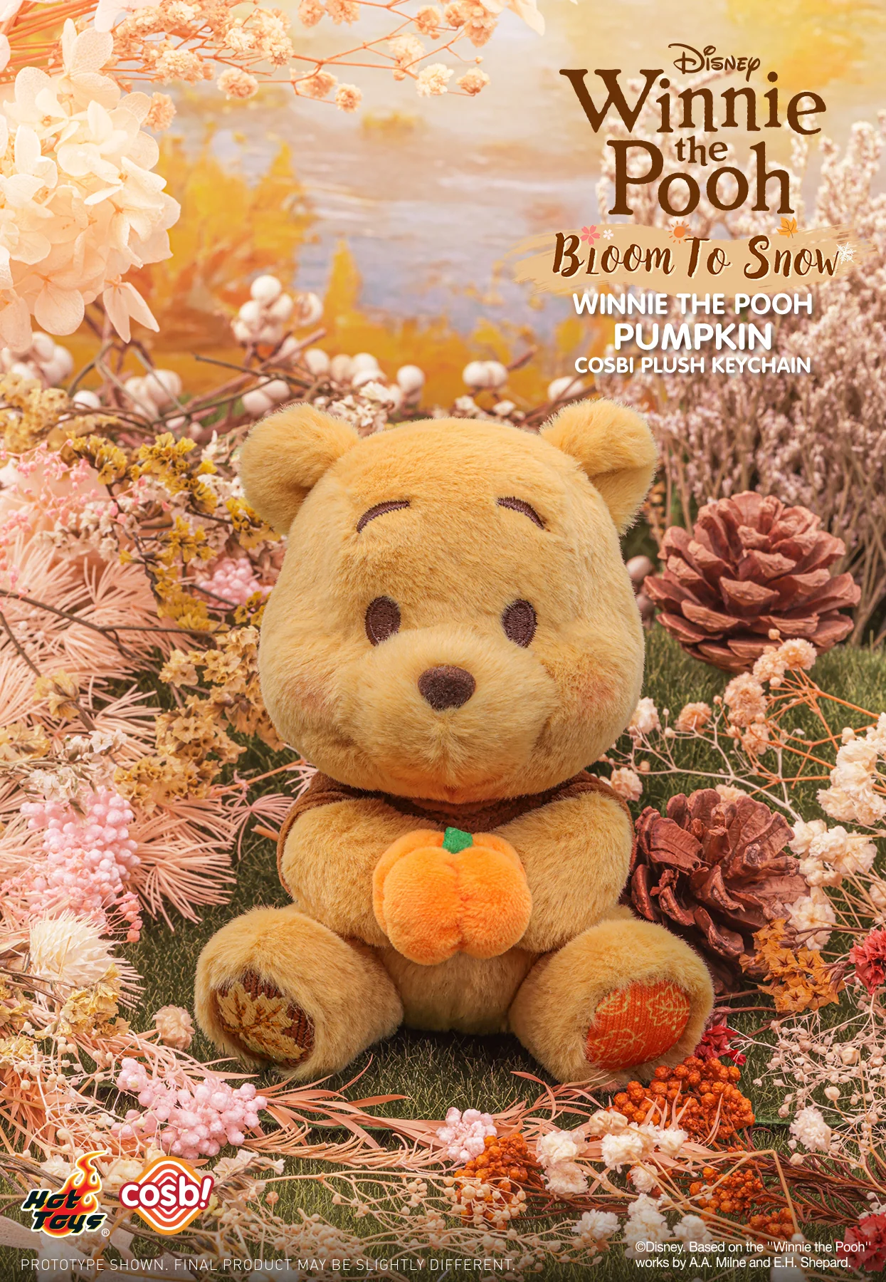 PPLU076N – Winnie the Pooh – Winnie the Pooh Bloom to Snow Cosbi Plush Keychain Collection - Image 6