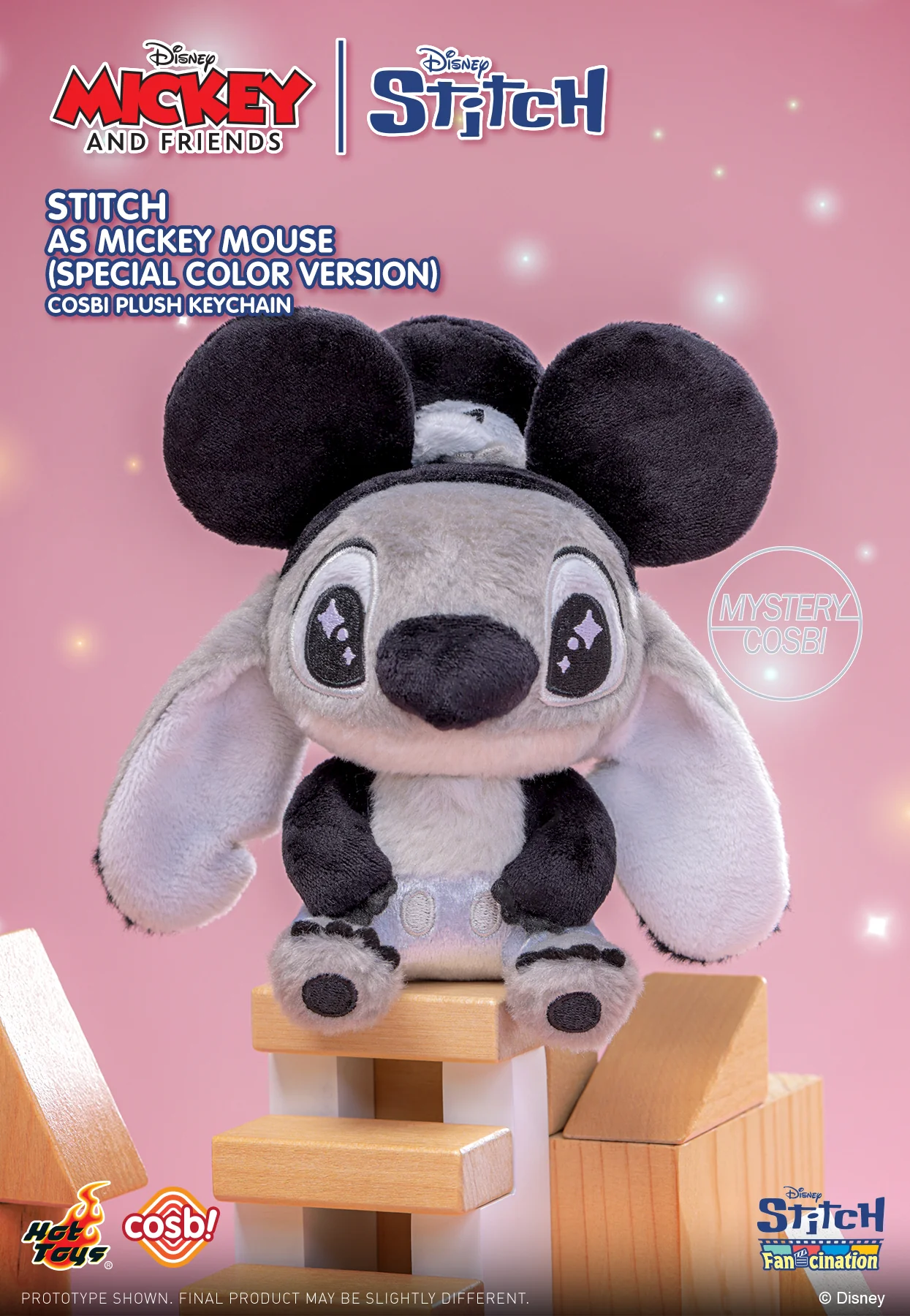 PPLU089N - Stitch Fan-Cination - Mickey & Friends | Stitch Cosbi Plush Keychain Collection - Image 11
