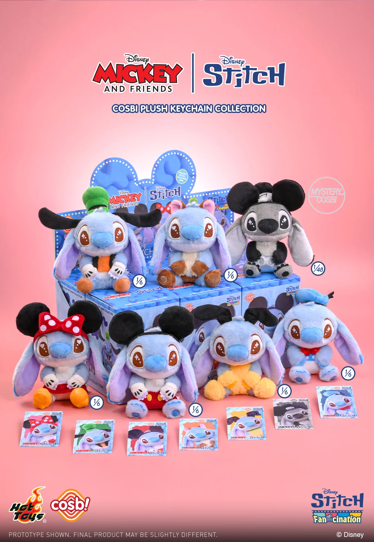 PPLU089N - Stitch Fan-Cination - Mickey & Friends | Stitch Cosbi Plush Keychain Collection - Image 12