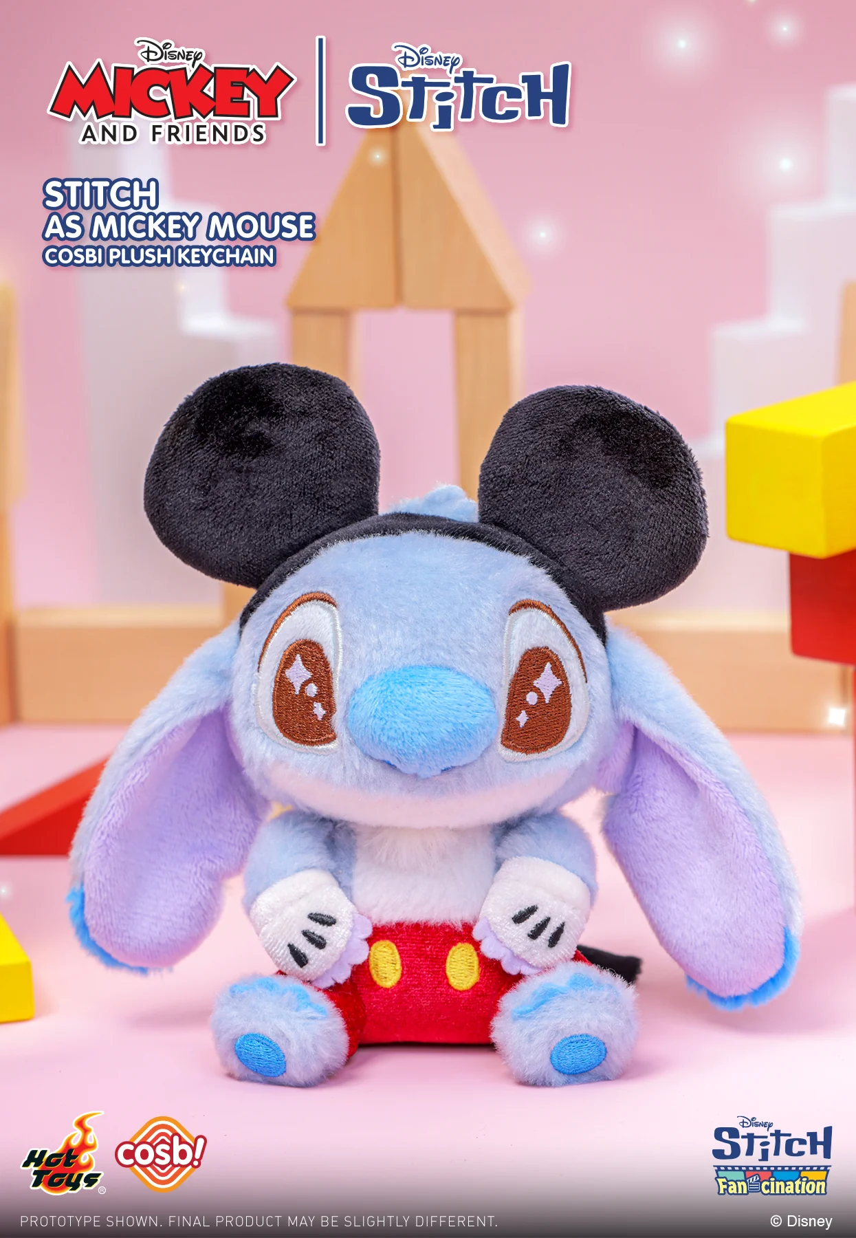 PPLU089N - Stitch Fan-Cination - Mickey & Friends | Stitch Cosbi Plush Keychain Collection - Image 2