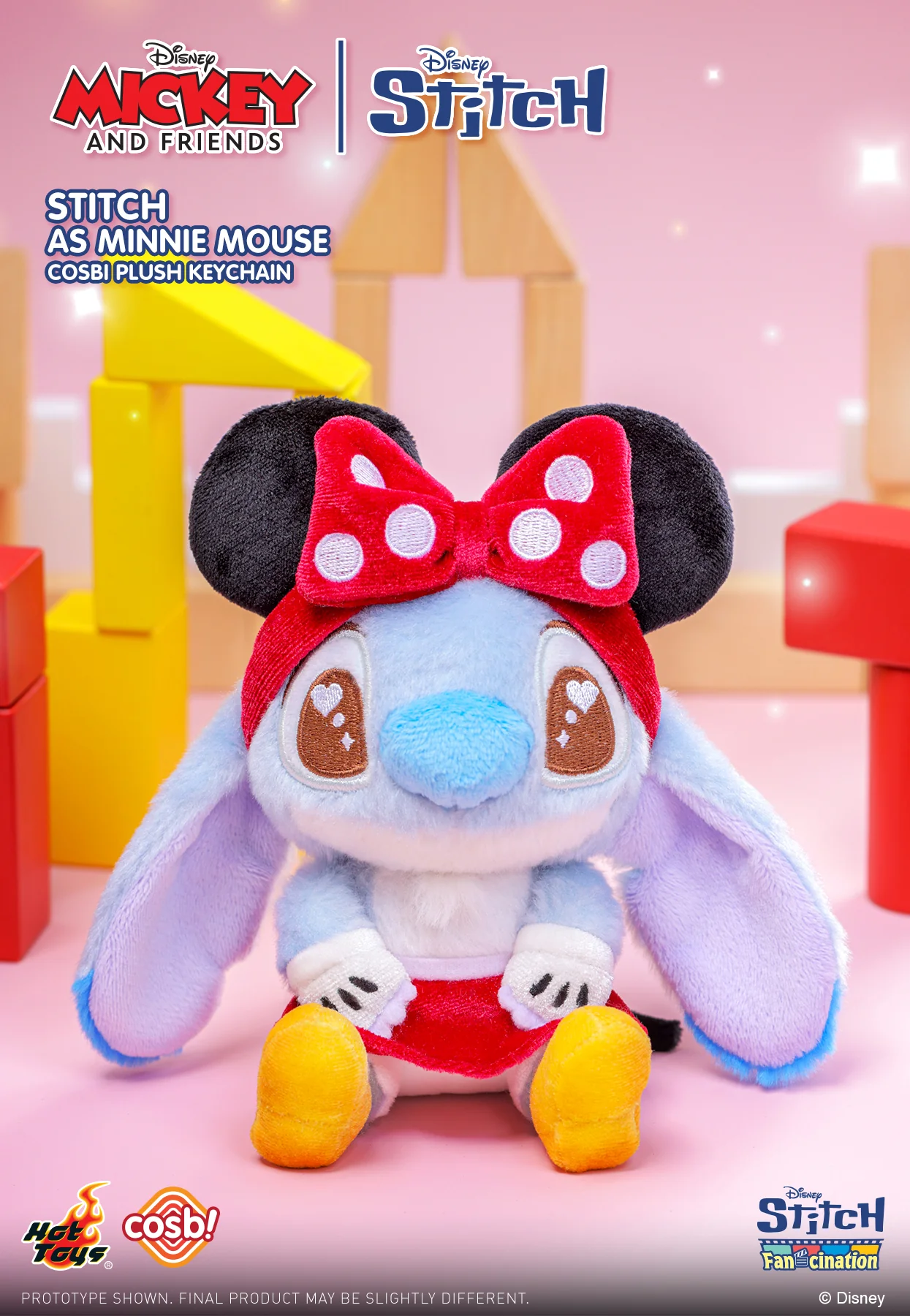 PPLU089N - Stitch Fan-Cination - Mickey & Friends | Stitch Cosbi Plush Keychain Collection - Image 3