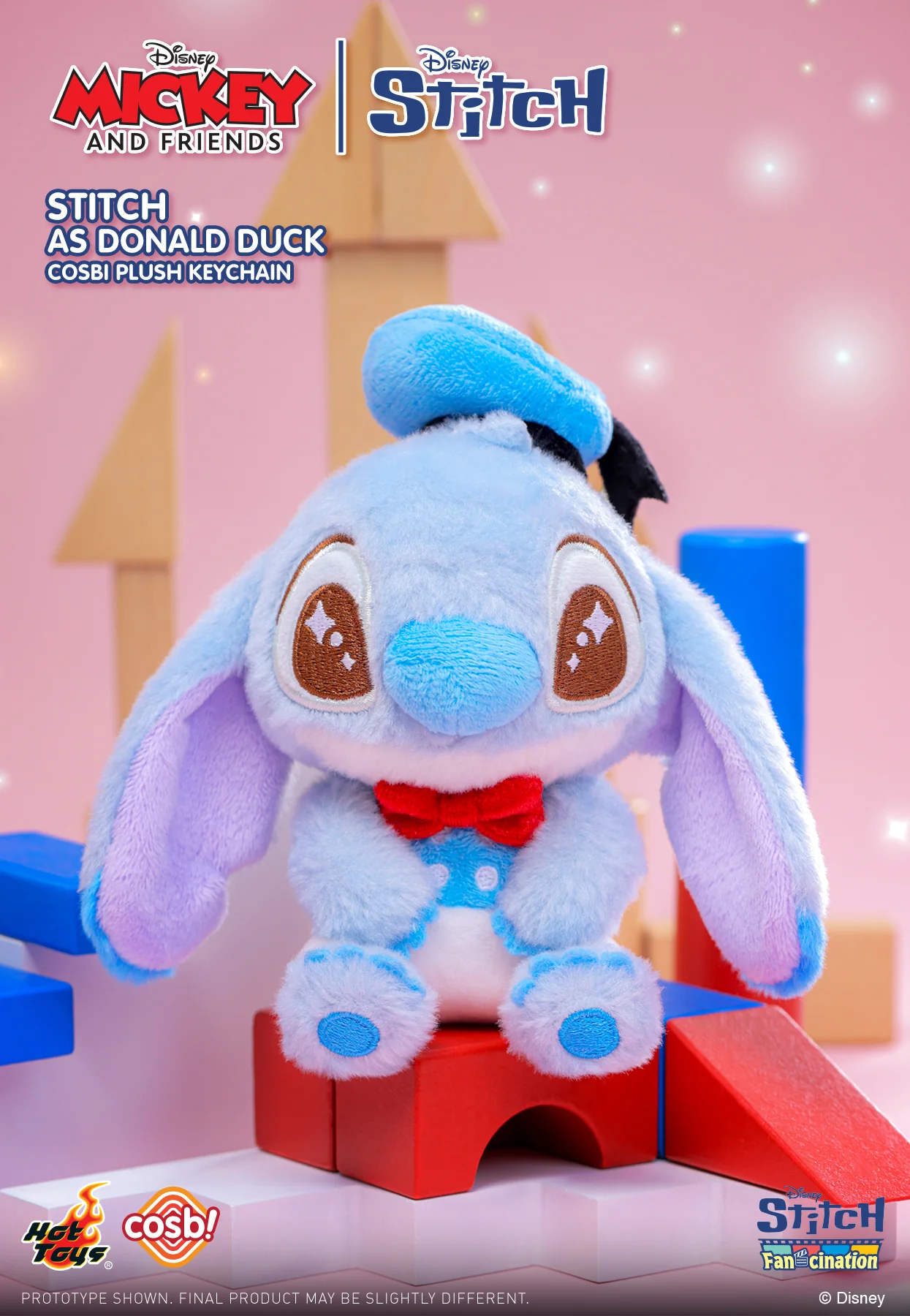 PPLU089N - Stitch Fan-Cination - Mickey & Friends | Stitch Cosbi Plush Keychain Collection - Image 4