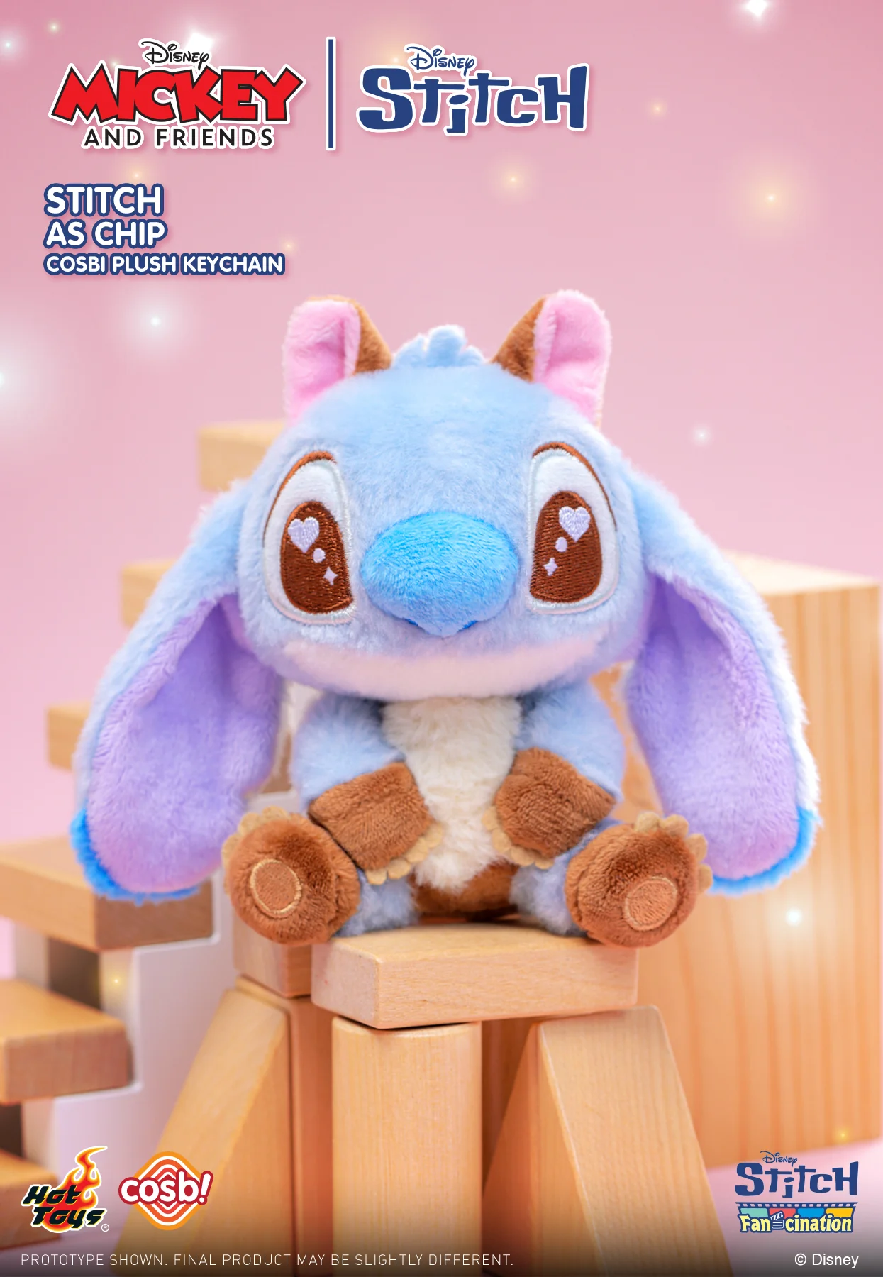 PPLU089N - Stitch Fan-Cination - Mickey & Friends | Stitch Cosbi Plush Keychain Collection - Image 7