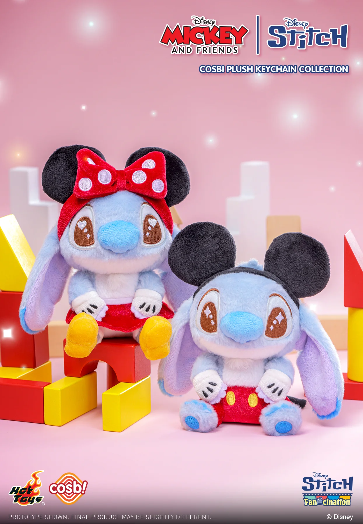 PPLU089N - Stitch Fan-Cination - Mickey & Friends | Stitch Cosbi Plush Keychain Collection - Image 8