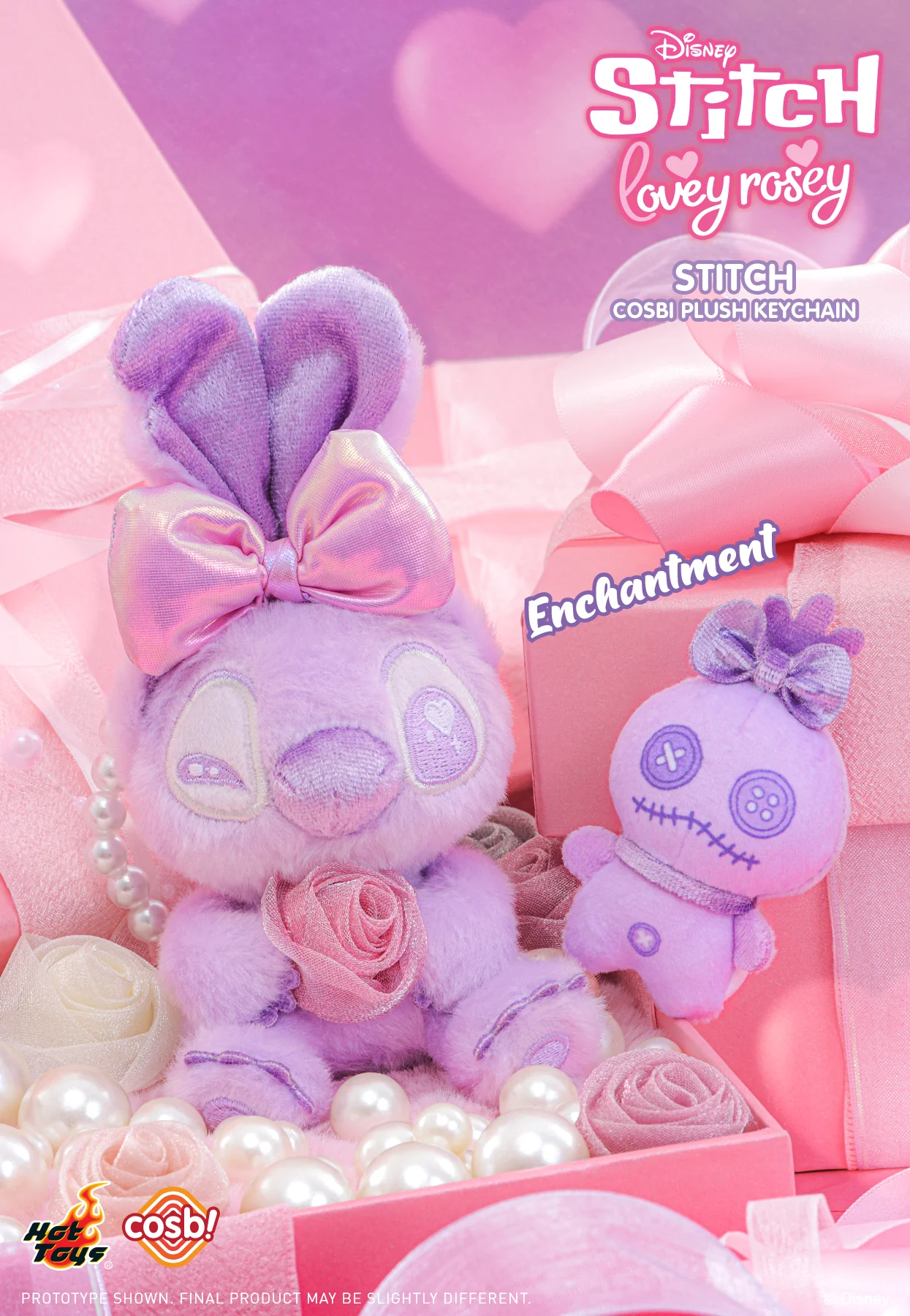 PPLU090N - Stitch – Stitch Lovey-Rosey Cosbi Plush Keychain Collection - Image 2