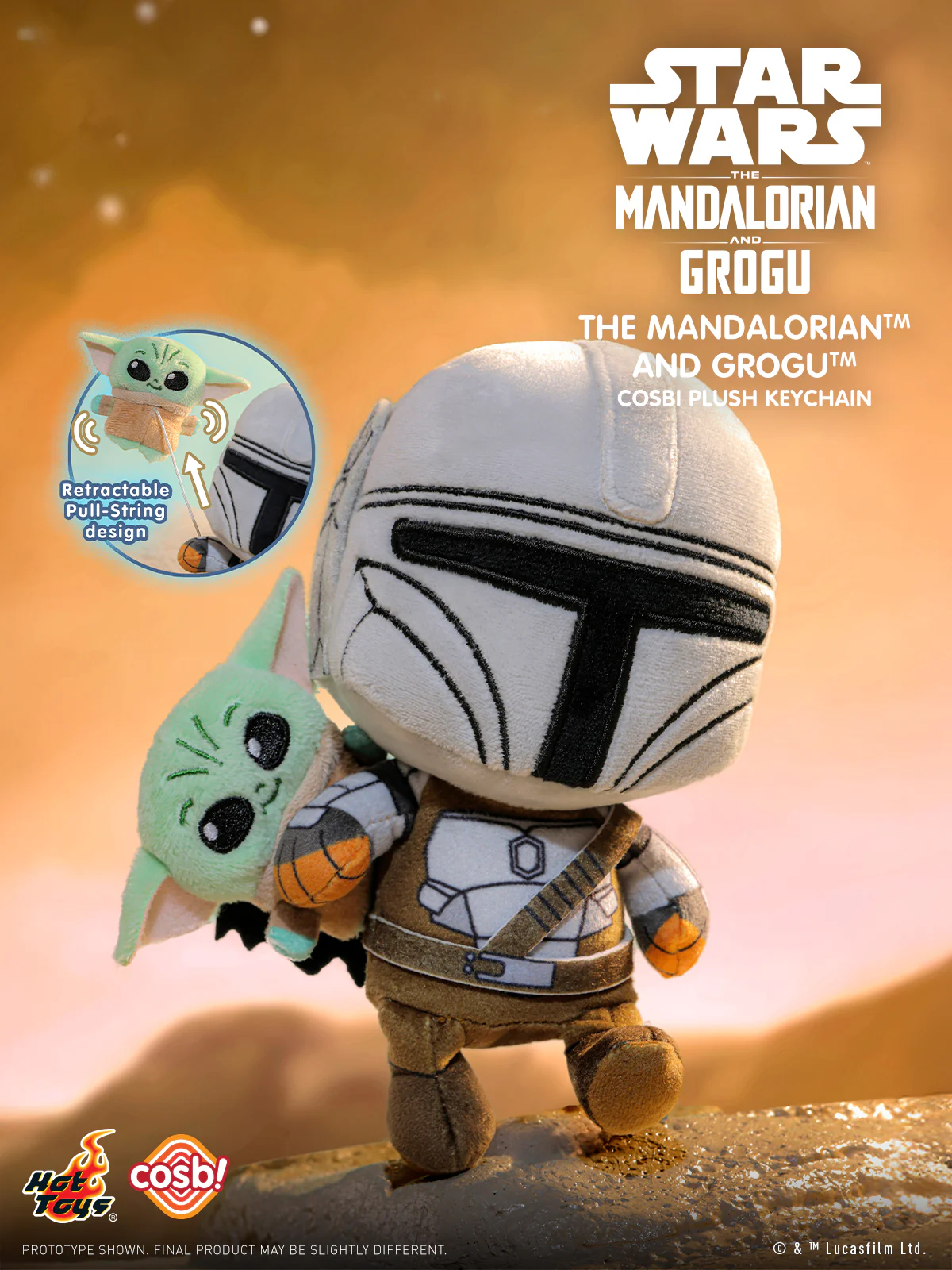 PPLU112N - The Mandalorian and Grogu - The Mandalorian and Grogu Cosbi Plush Keychain Collection - Image 2