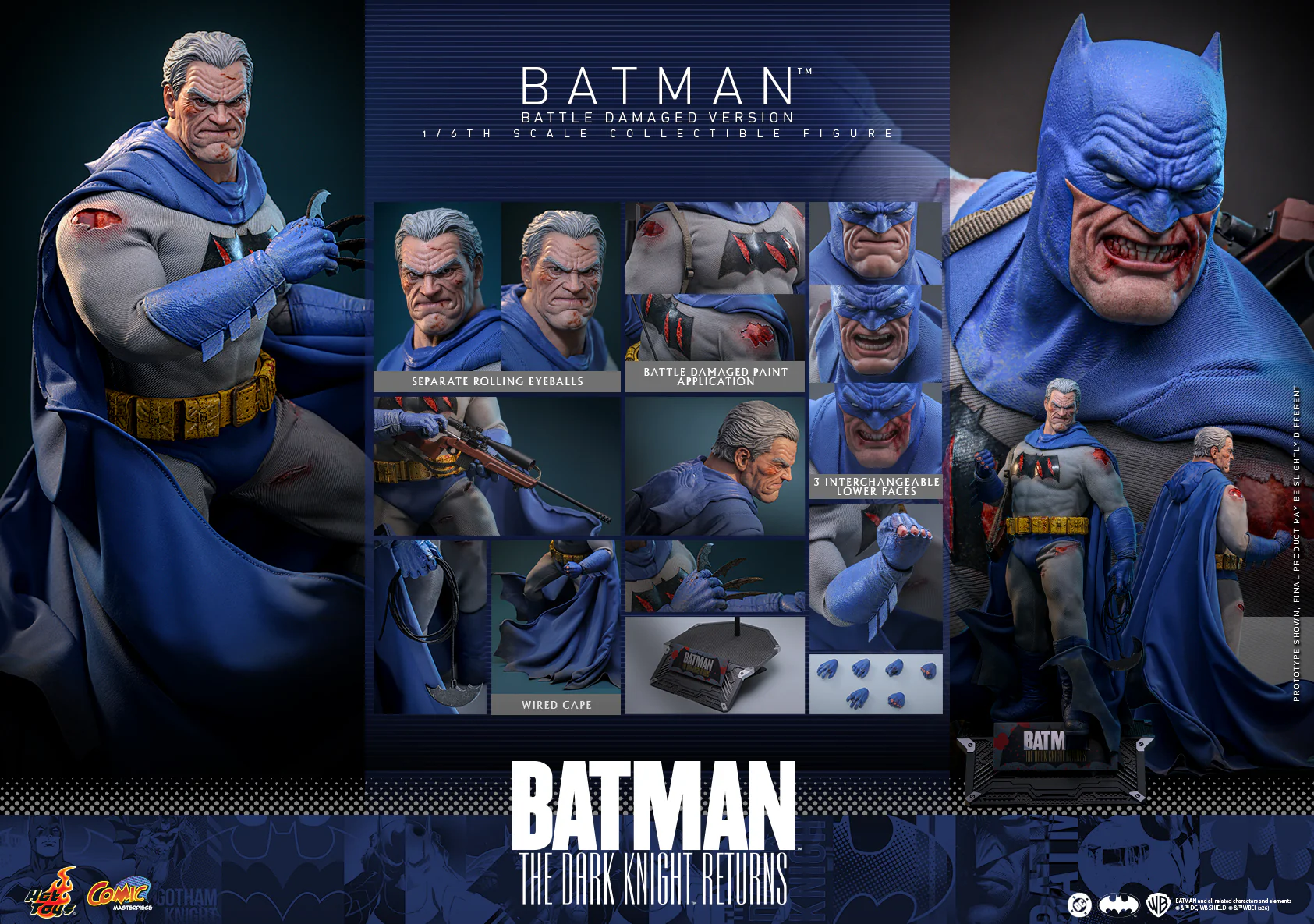 [Pre-Order] CMS031 – Batman: The Dark Knight™ Returns - 1/6th scale Batman™ (Battle Damaged Version) Collectible Figure - Image 2