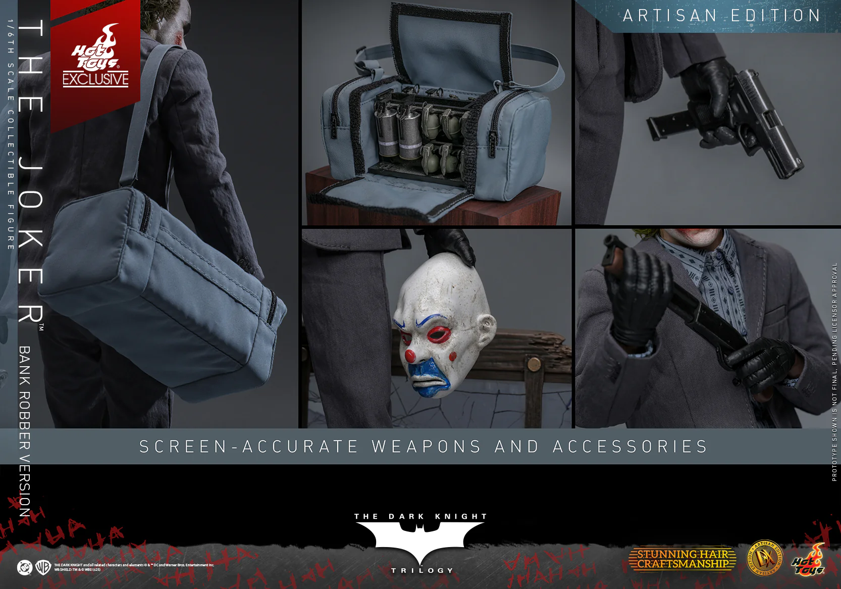 [Pre-Order] DX51AE - The Dark Knight Trilogy - 1/6th scale The Joker (Bank Robber Version) Collectible Figure (Artisan Edition) [Hot Toys Exclusive] - Image 18