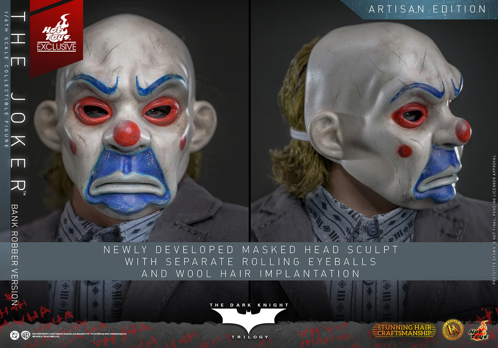 [Pre-Order] DX51AE - The Dark Knight Trilogy - 1/6th scale The Joker (Bank Robber Version) Collectible Figure (Artisan Edition) [Hot Toys Exclusive] - Image 19
