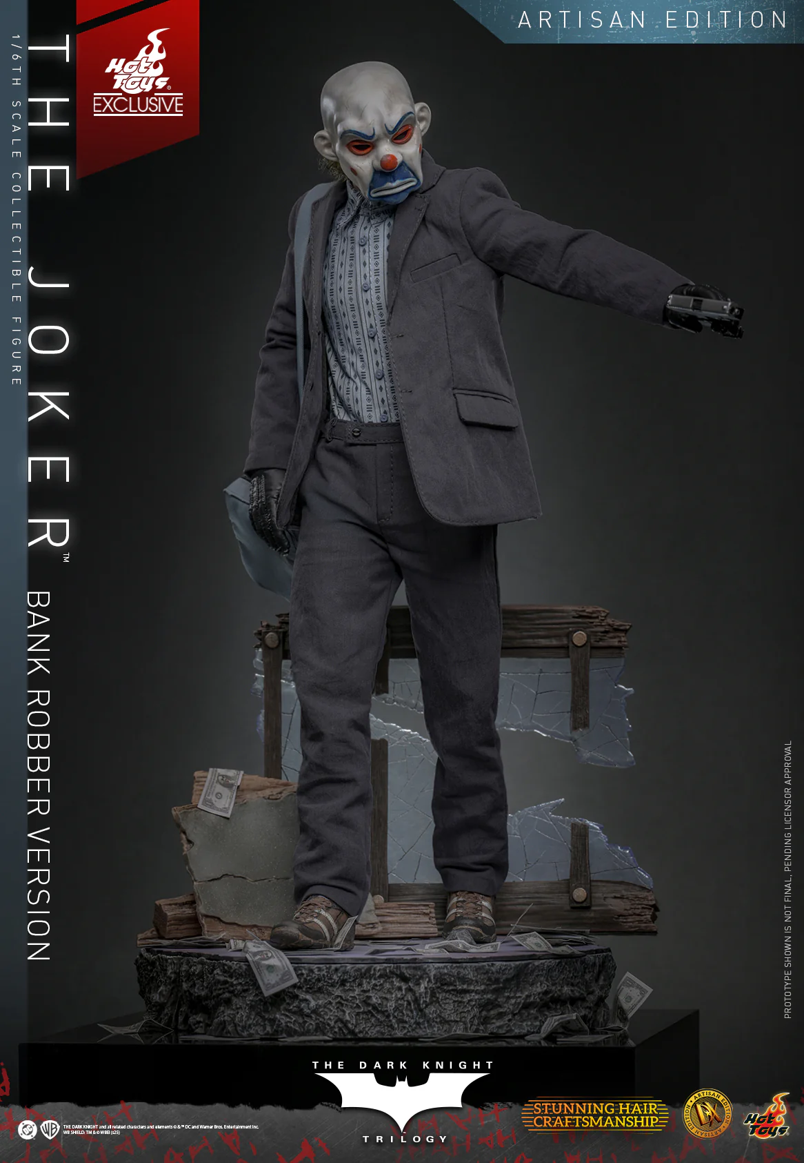 [Pre-Order] DX51AE - The Dark Knight Trilogy - 1/6th scale The Joker (Bank Robber Version) Collectible Figure (Artisan Edition) [Hot Toys Exclusive] - Image 3