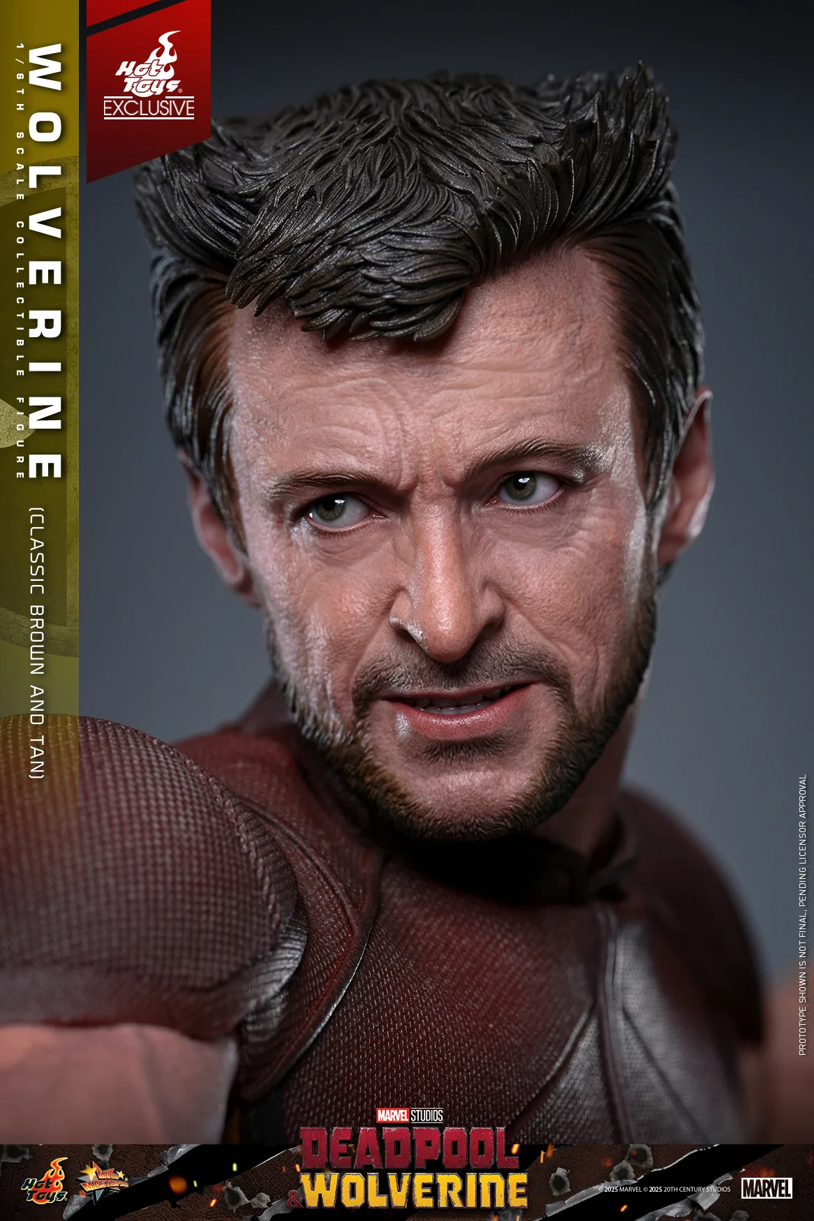 MMS831 - Deadpool & Wolverine - 1/6th scale Wolverine (Classic Brown and Tan) Collectible Figure [Hot Toys Exclusive] - Image 11