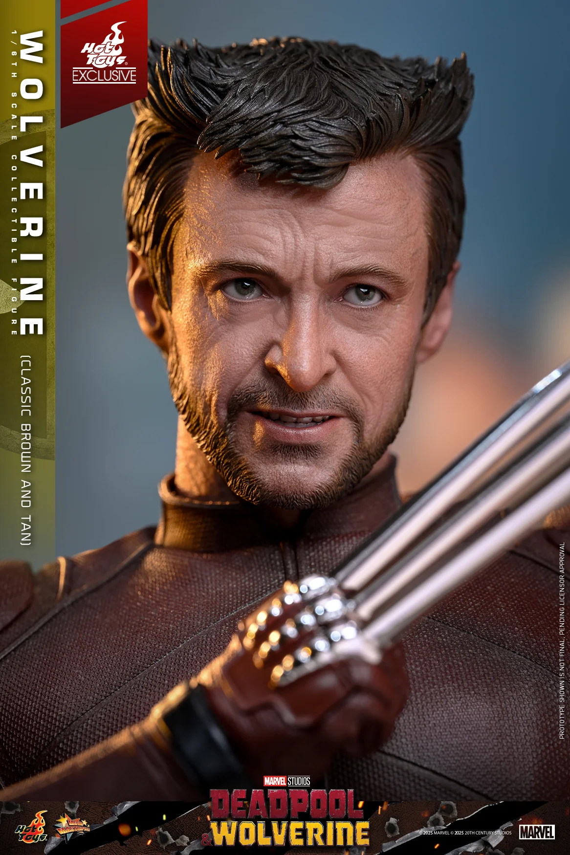 MMS831 - Deadpool & Wolverine - 1/6th scale Wolverine (Classic Brown and Tan) Collectible Figure [Hot Toys Exclusive] - Image 12