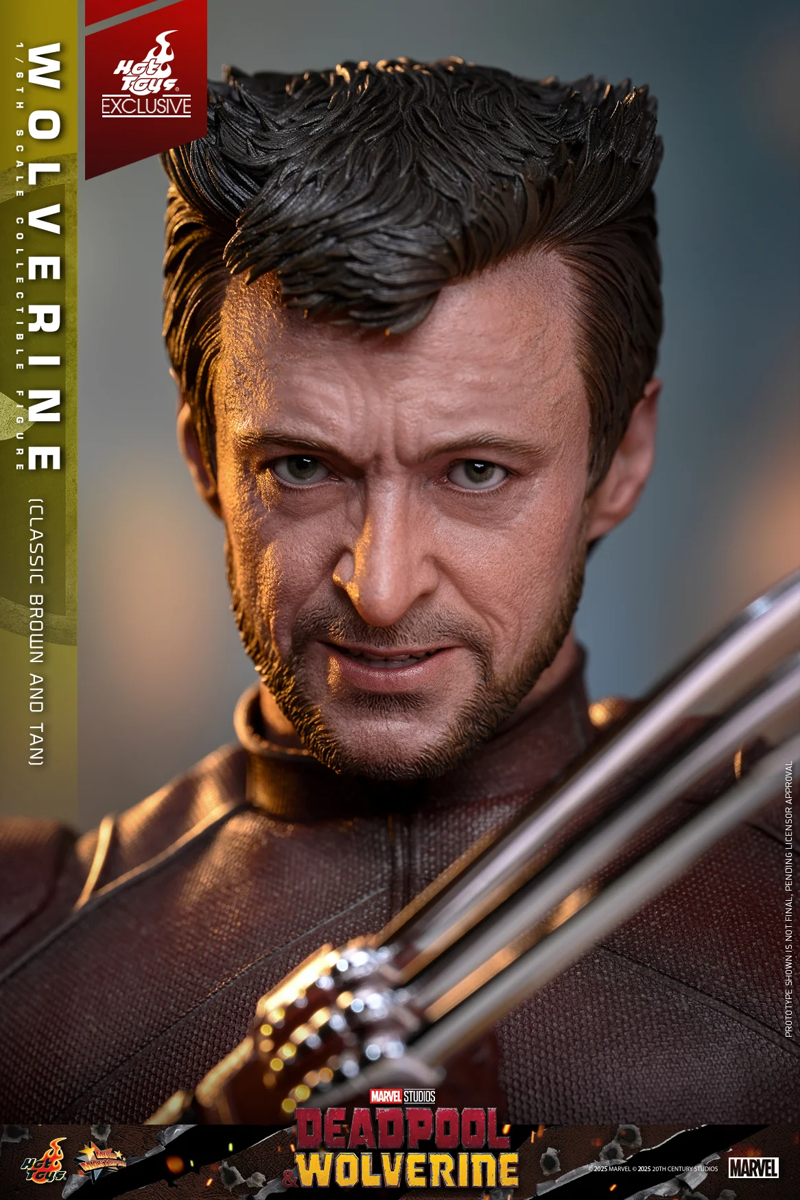 MMS831 - Deadpool & Wolverine - 1/6th scale Wolverine (Classic Brown and Tan) Collectible Figure [Hot Toys Exclusive] - Image 13
