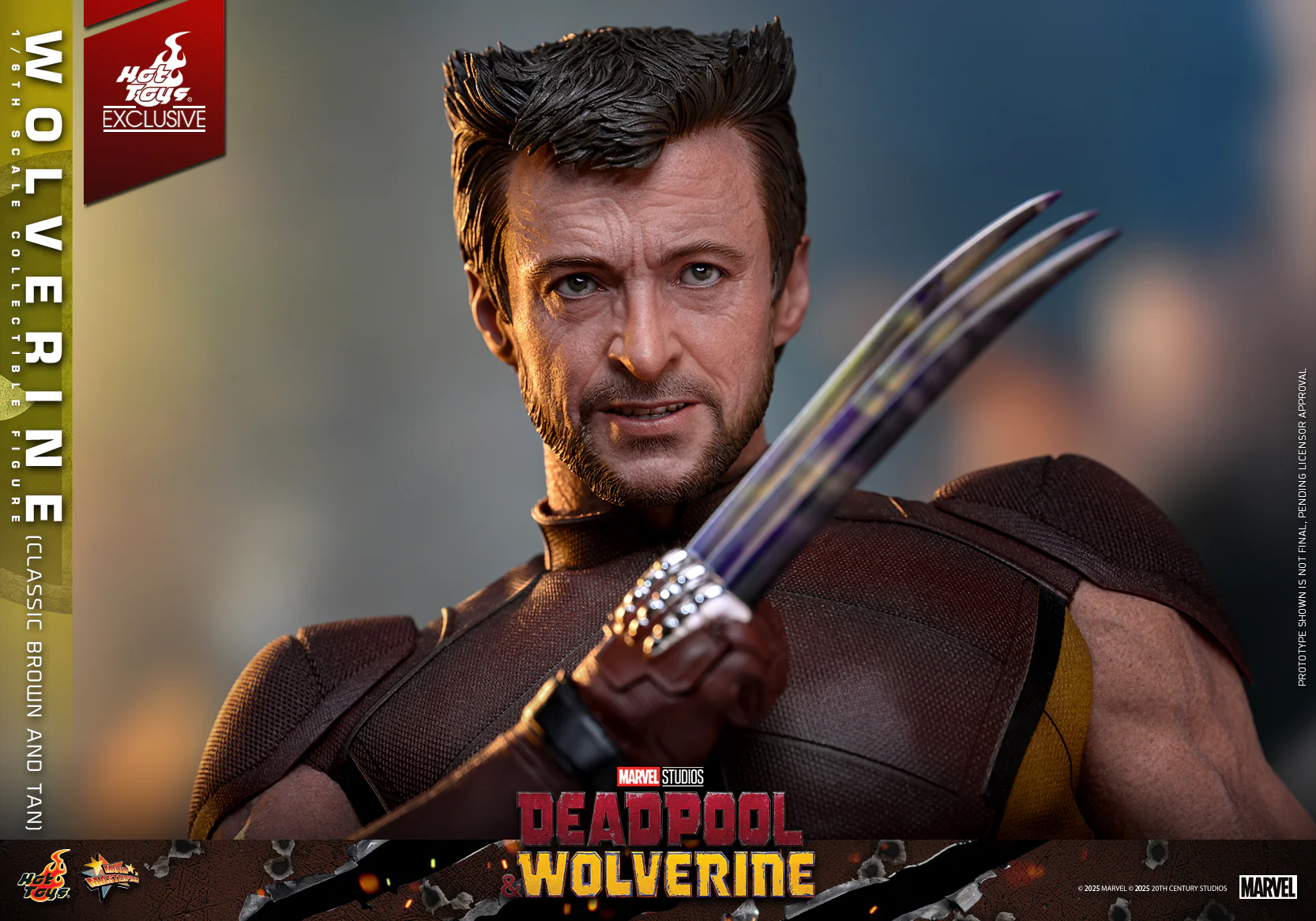 MMS831 - Deadpool & Wolverine - 1/6th scale Wolverine (Classic Brown and Tan) Collectible Figure [Hot Toys Exclusive] - Image 16