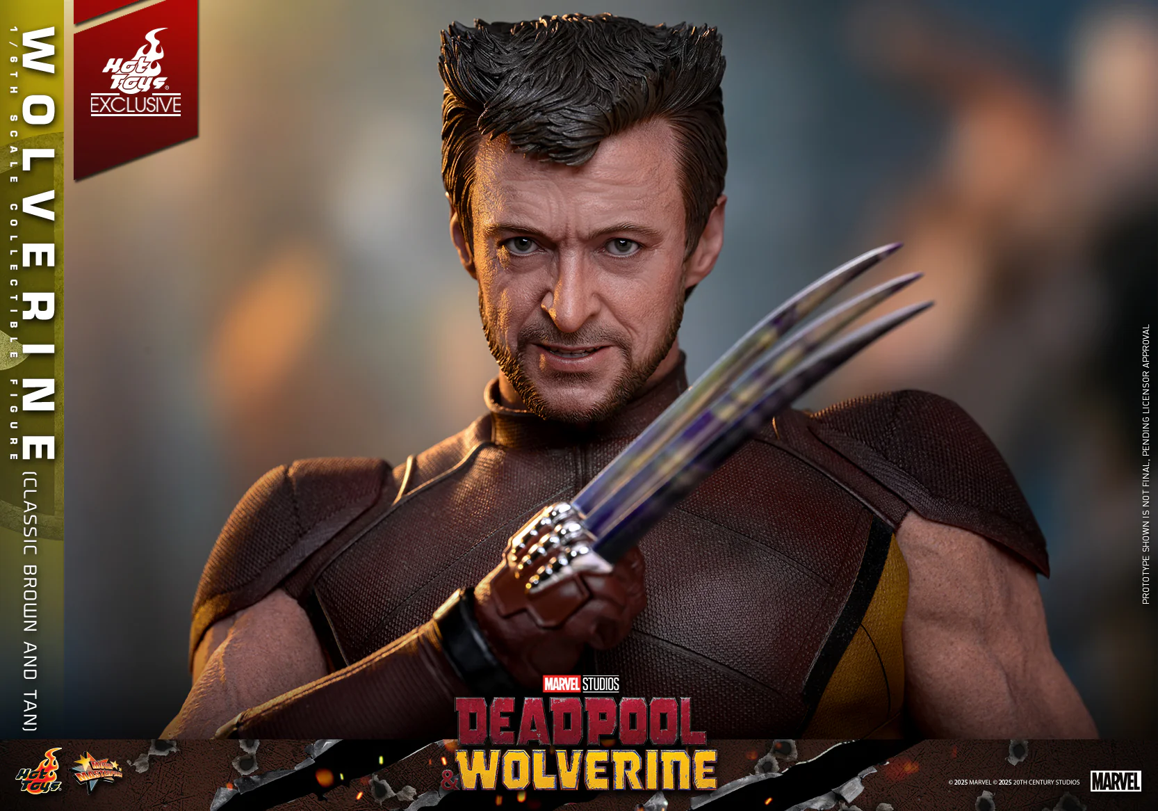 MMS831 - Deadpool & Wolverine - 1/6th scale Wolverine (Classic Brown and Tan) Collectible Figure [Hot Toys Exclusive] - Image 17