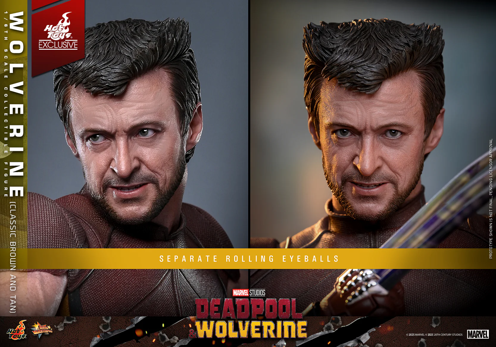 MMS831 - Deadpool & Wolverine - 1/6th scale Wolverine (Classic Brown and Tan) Collectible Figure [Hot Toys Exclusive] - Image 18