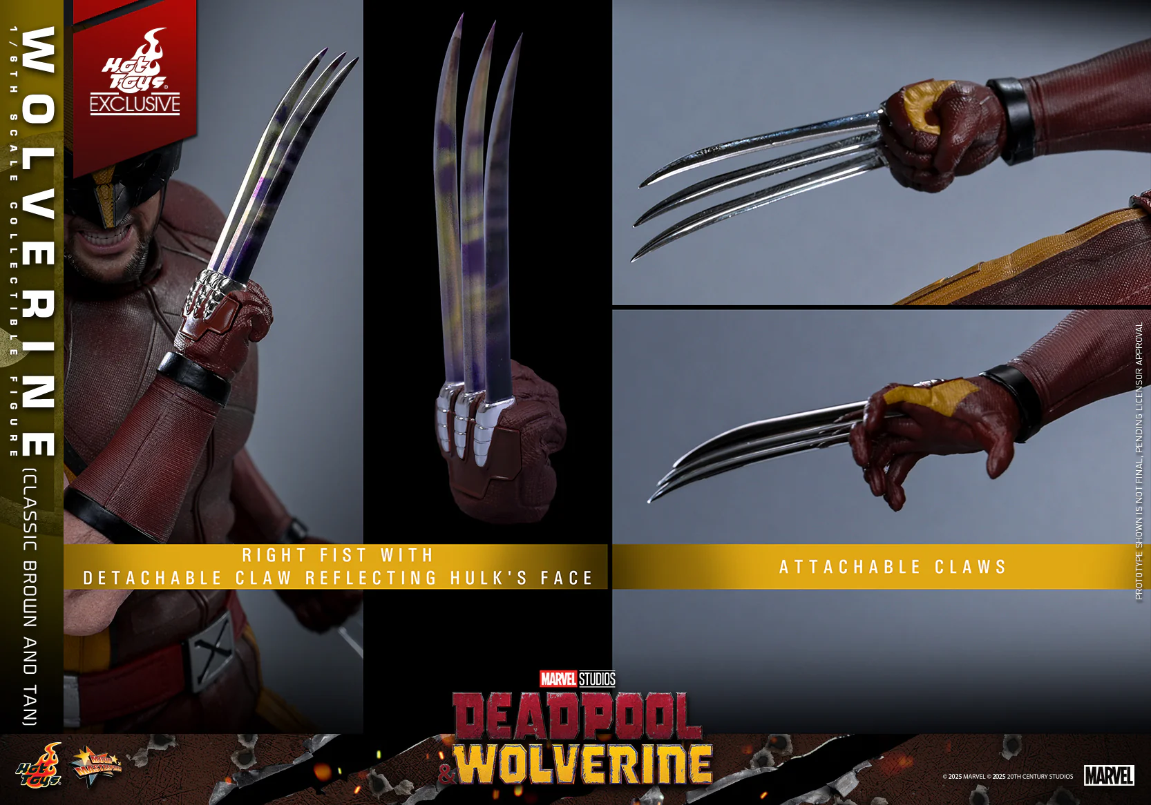 MMS831 - Deadpool & Wolverine - 1/6th scale Wolverine (Classic Brown and Tan) Collectible Figure [Hot Toys Exclusive] - Image 20