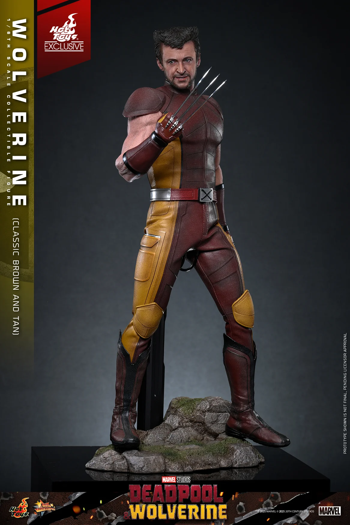 MMS831 - Deadpool & Wolverine - 1/6th scale Wolverine (Classic Brown and Tan) Collectible Figure [Hot Toys Exclusive] - Image 7