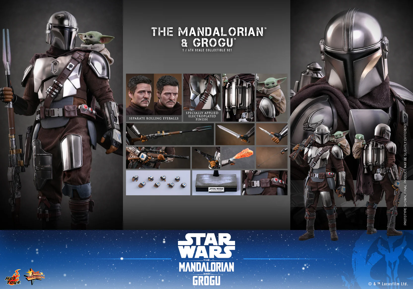 [Pre-Order] MMS871 - The Mandalorian and Grogu - 1/6 The Mandalorian and Grogu Collectible Set - Image 2