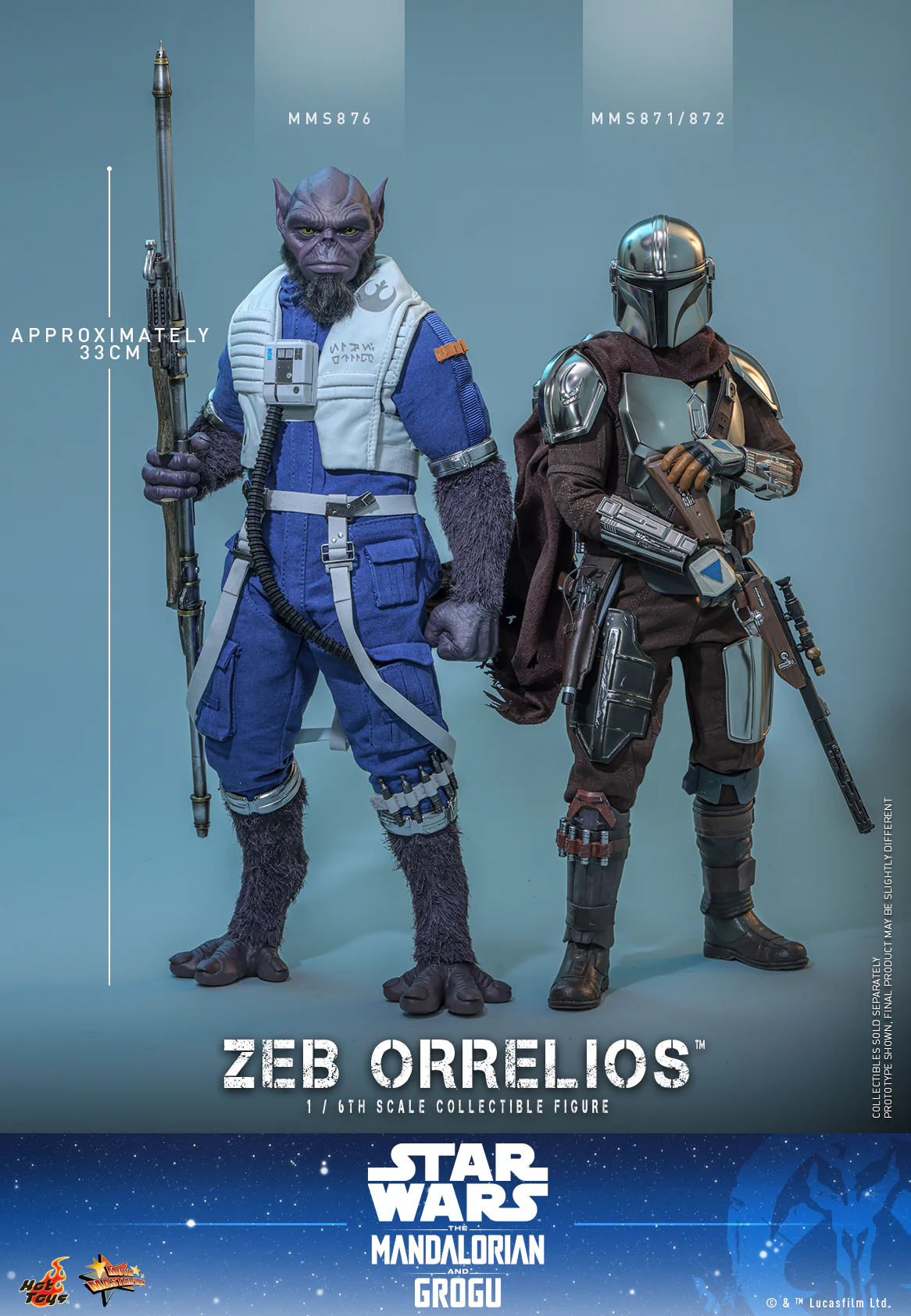 [Pre-Order] MMS876 - Star Wars: The Mandalorian & Grogu™ - 1/6th scale Zeb Orrelios™ Collectible Figure - Image 15