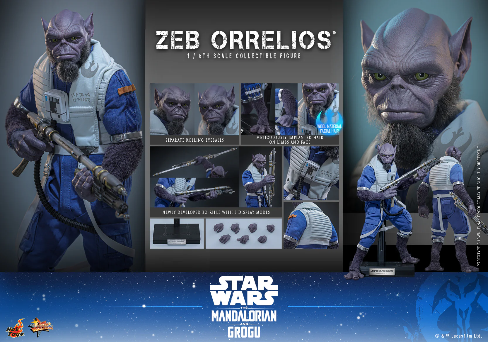 [Pre-Order] MMS876 - Star Wars: The Mandalorian & Grogu™ - 1/6th scale Zeb Orrelios™ Collectible Figure - Image 2