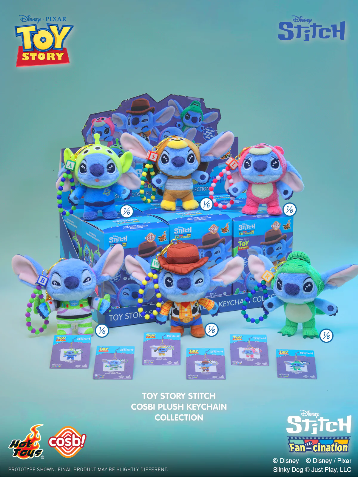 [Pre-Order] PPLU121N - Stitch Fan-Cination – Toy Story Stitch Cosbi Plush Keychain Collection - Image 9