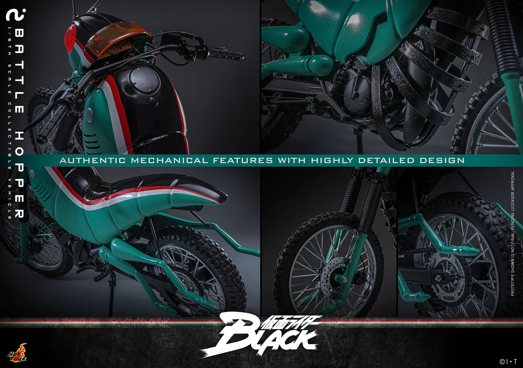 [Pre-Order] TMS161 - Kamen Rider Black - 1/6th scale Battle Hopper Collectible Vehicle - Image 11
