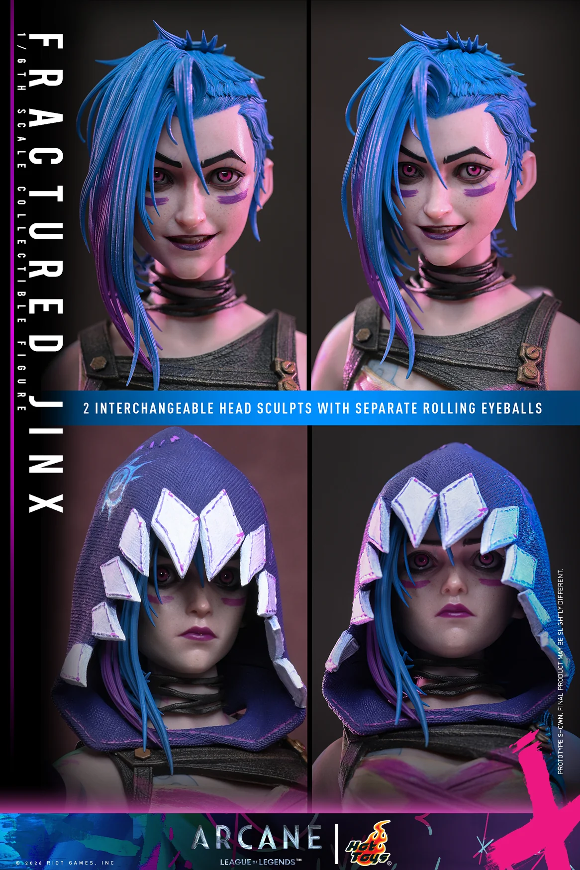 [Pre-Order] TMS183 – Arcane - 1/6th scale Fractured Jinx Collectible Figure - Image 11