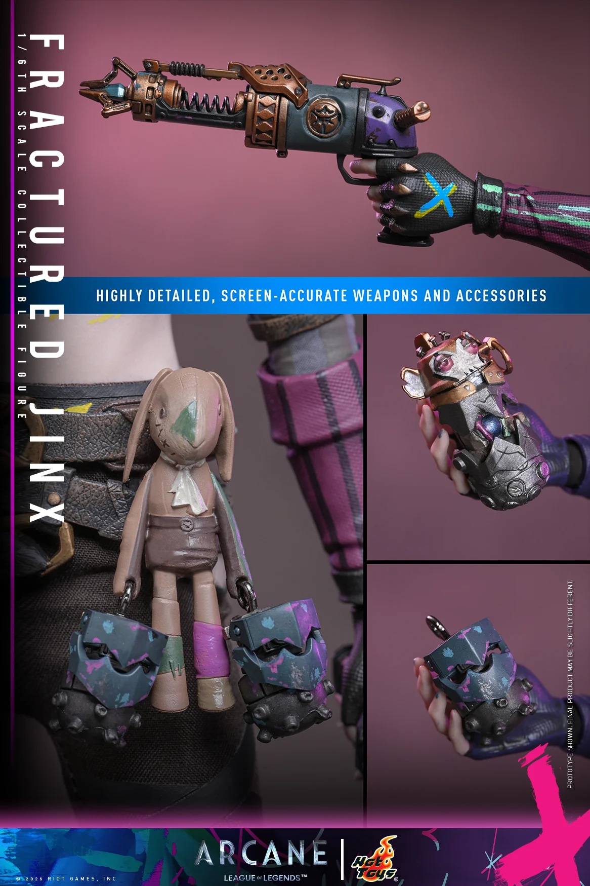 [Pre-Order] TMS183 – Arcane - 1/6th scale Fractured Jinx Collectible Figure - Image 12