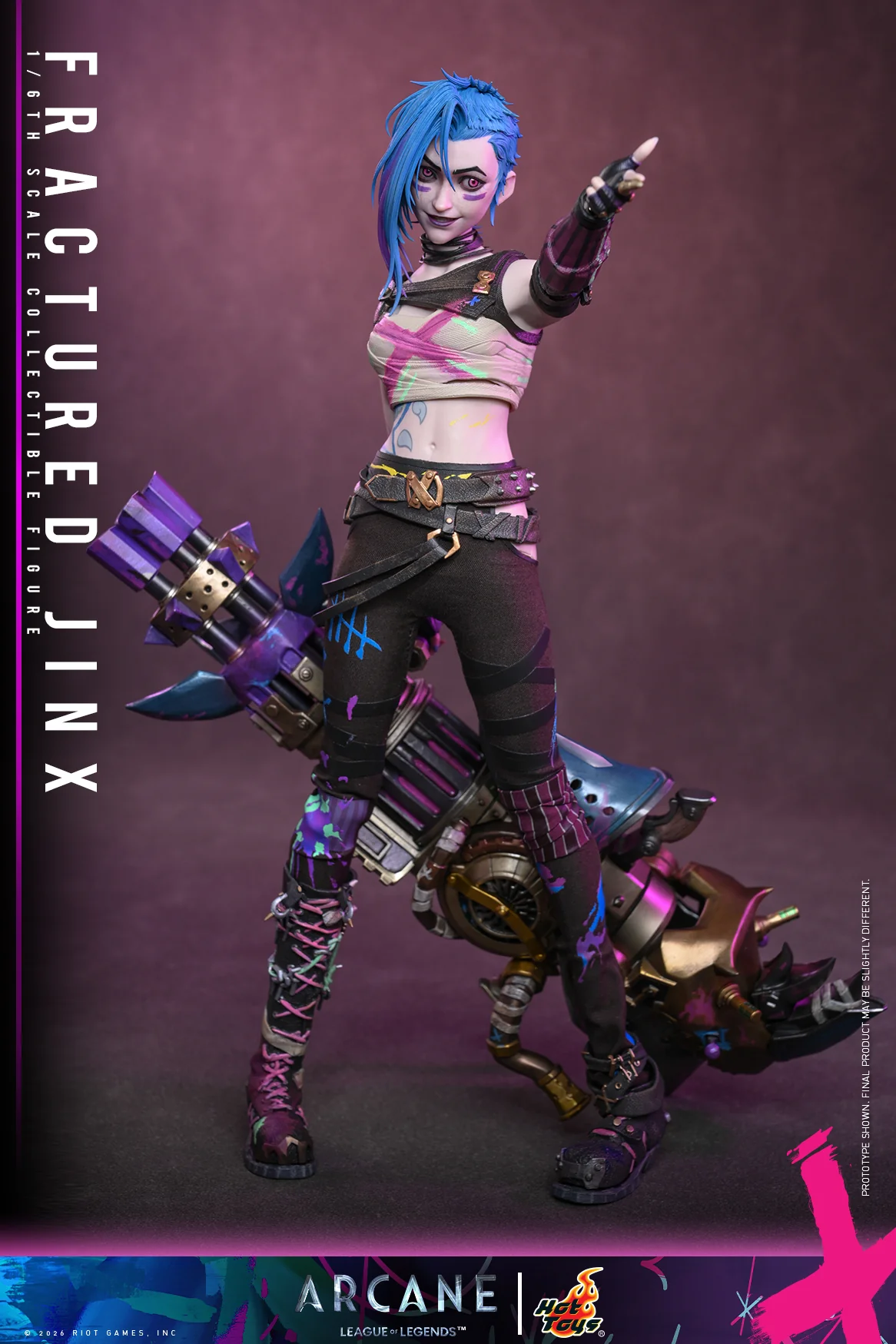 [Pre-Order] TMS183 – Arcane - 1/6th scale Fractured Jinx Collectible Figure - Image 6