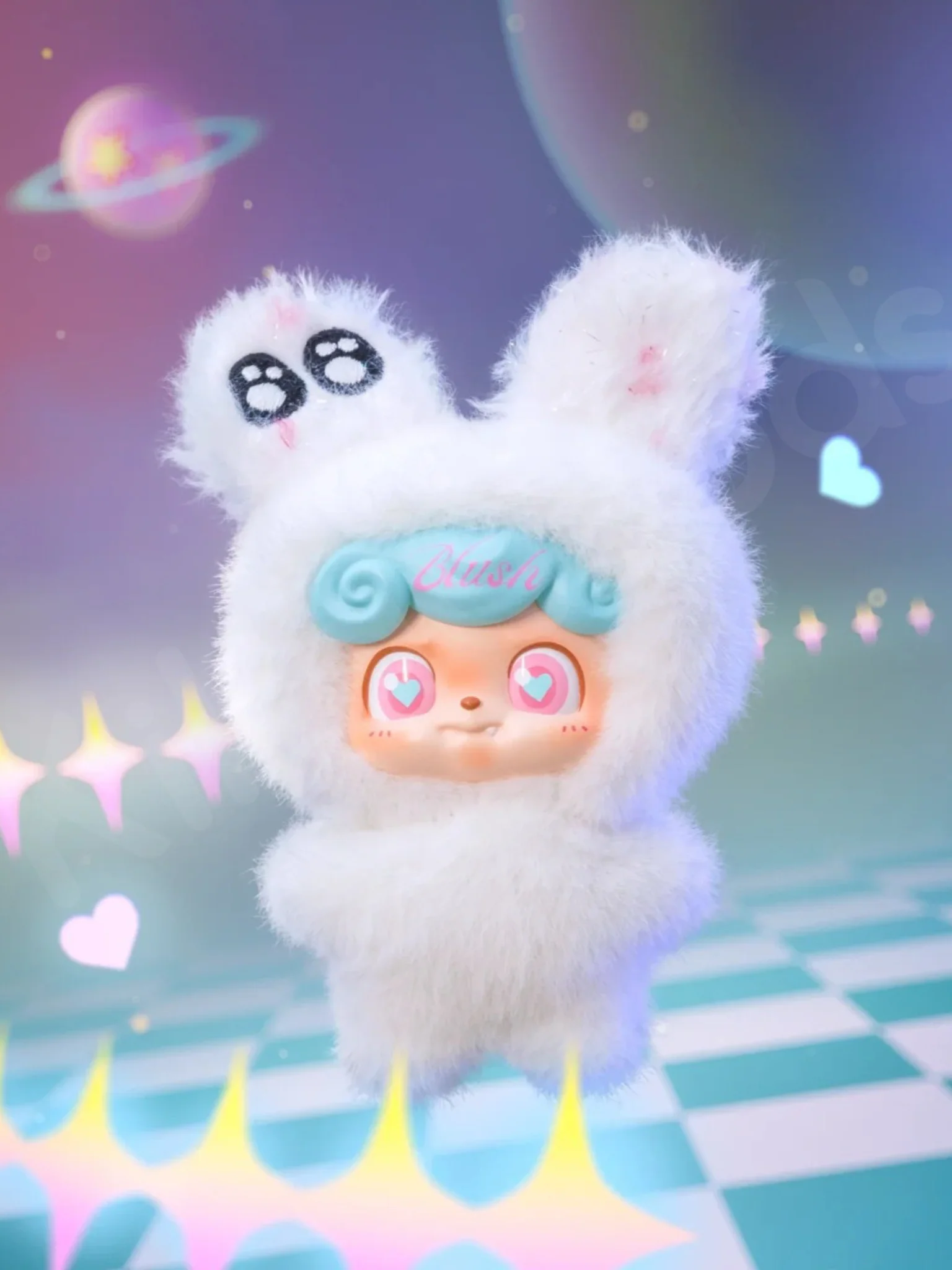 Q.Kid Electro Vibe Club Vinyl Plush Keychain Mini Pendant Blind Box - Image 5
