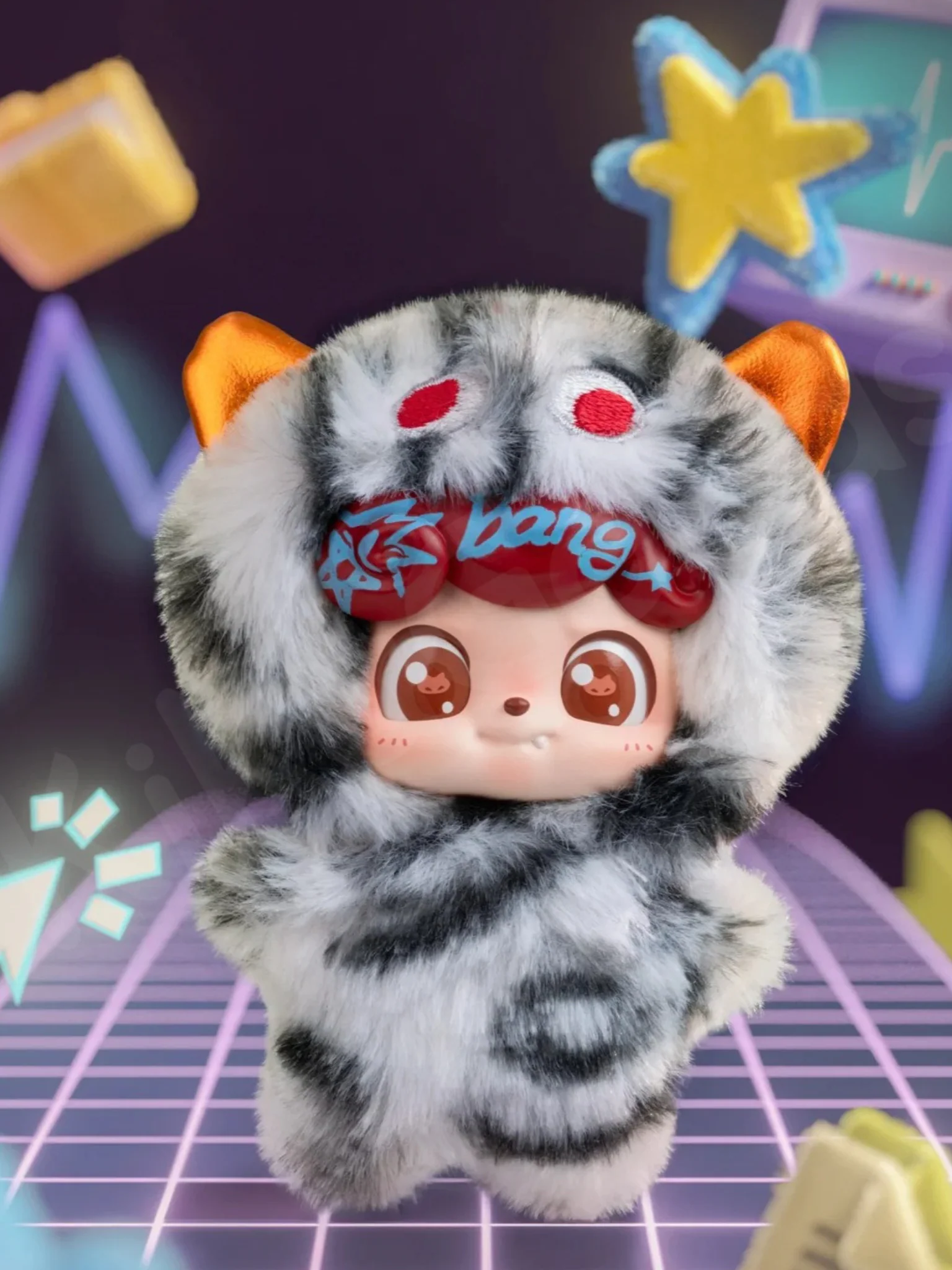 Q.Kid Electro Vibe Club Vinyl Plush Keychain Mini Pendant Blind Box - Image 7