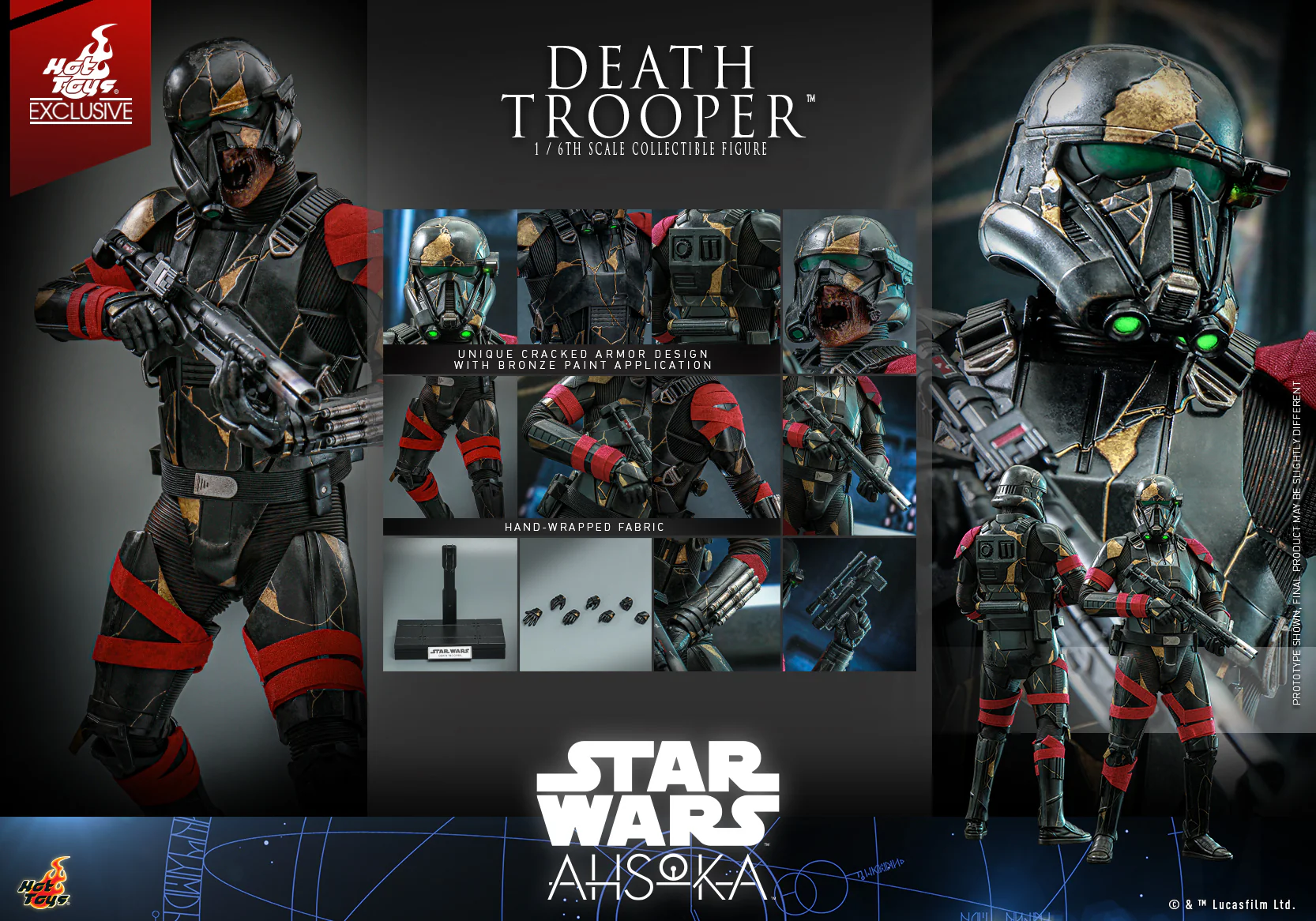 TMS134 - Star Wars: Ahsoka - 1/6th scale Death Trooper Collectible Figure [Hot Toys Exclusive] - Image 3