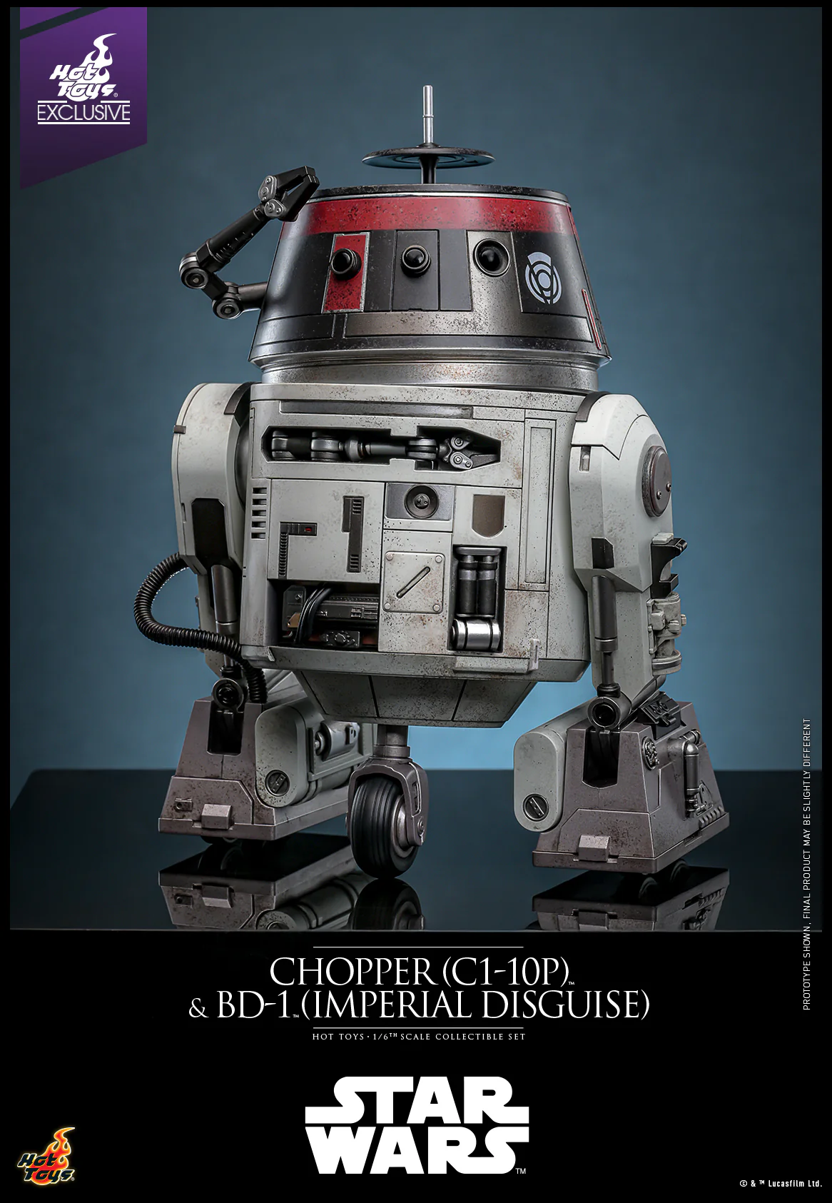 TMS152 - Star Wars - 1/6th scale Chopper (C1-10P) & BD-1 (Imperial Disguise) Collectible Set [Hot Toys Exclusive] - Image 11