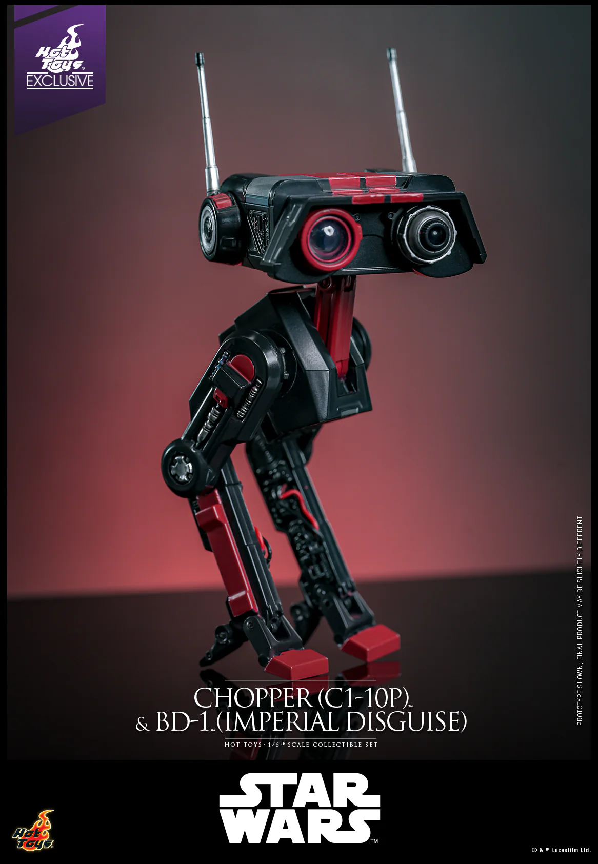 TMS152 - Star Wars - 1/6th scale Chopper (C1-10P) & BD-1 (Imperial Disguise) Collectible Set [Hot Toys Exclusive] - Image 12