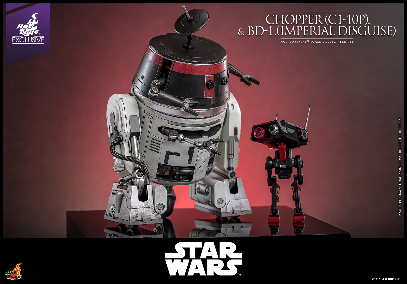 TMS152 - Star Wars - 1/6th scale Chopper (C1-10P) & BD-1 (Imperial Disguise) Collectible Set [Hot Toys Exclusive] - Image 3