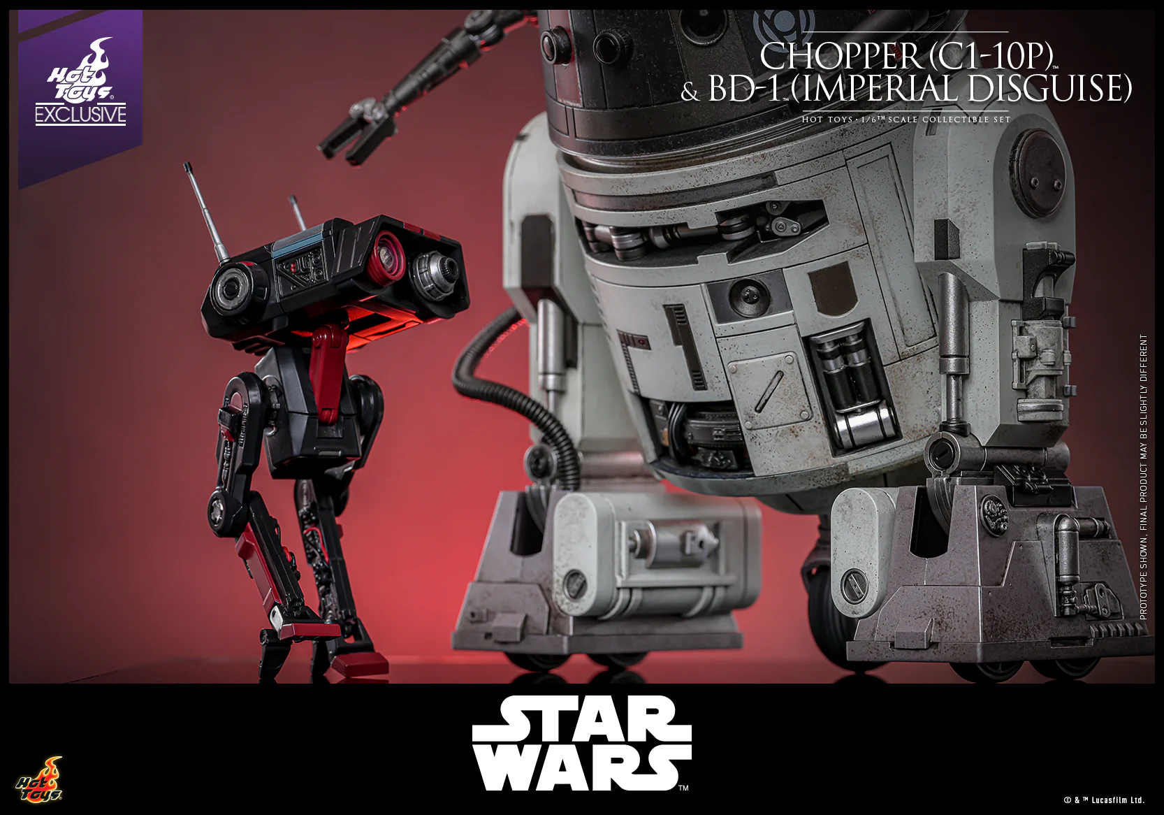 TMS152 - Star Wars - 1/6th scale Chopper (C1-10P) & BD-1 (Imperial Disguise) Collectible Set [Hot Toys Exclusive] - Image 5