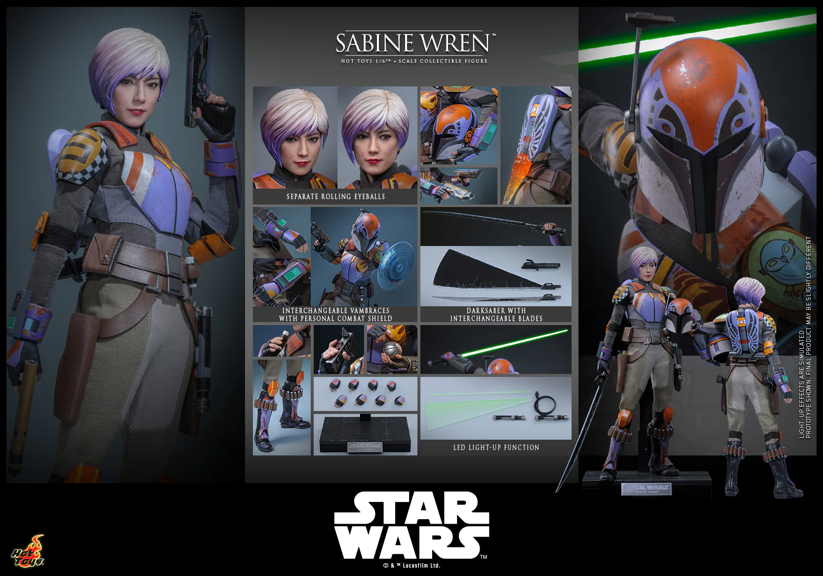 TMS171 - Star Wars Rebels - 1/6th scale Sabine Wren Collectible Figure - Image 2