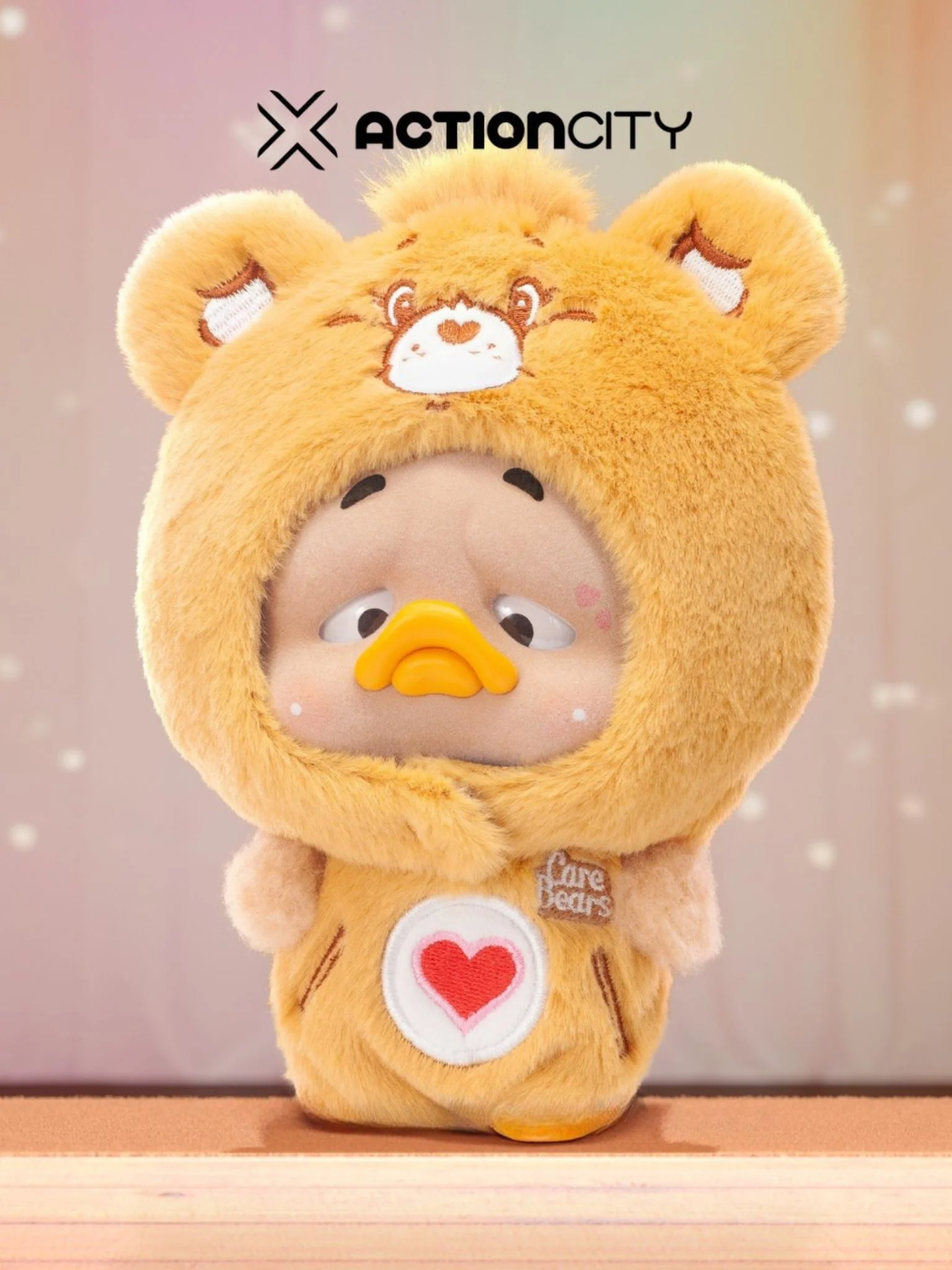 Upsetduck x Carebears Neon Sweetheart Duck Plush Keychain Blind Box - Image 6