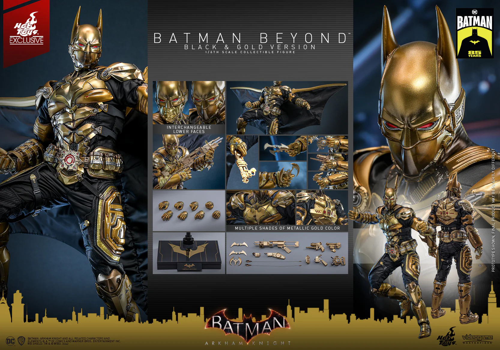 VGM64 - Batman: Arkham Knight - 1/6th scale Batman Beyond (Black & Gold Version) Collectible Figure [Hot Toys Exclusive] - Image 2