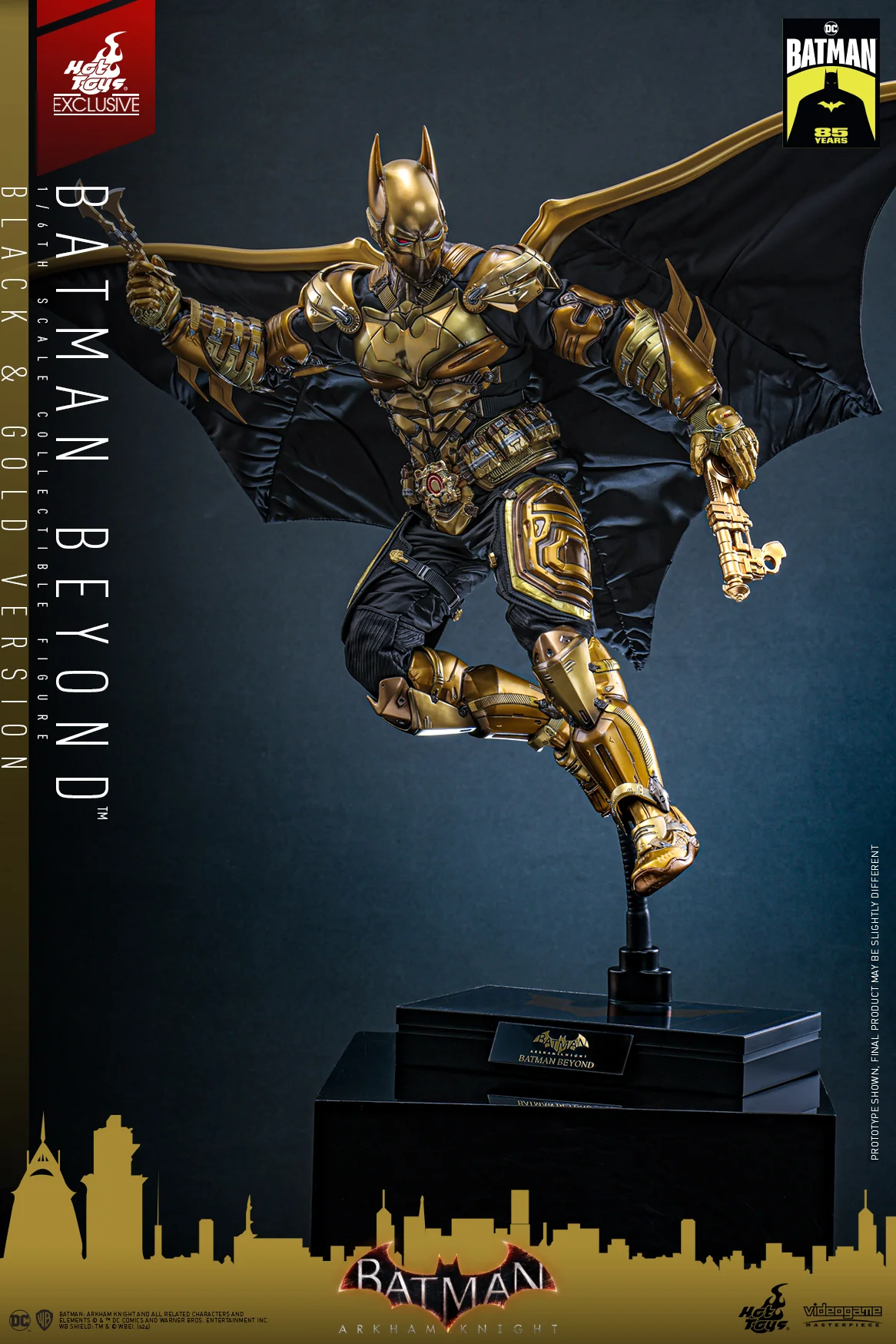 VGM64 - Batman: Arkham Knight - 1/6th scale Batman Beyond (Black & Gold Version) Collectible Figure [Hot Toys Exclusive] - Image 3